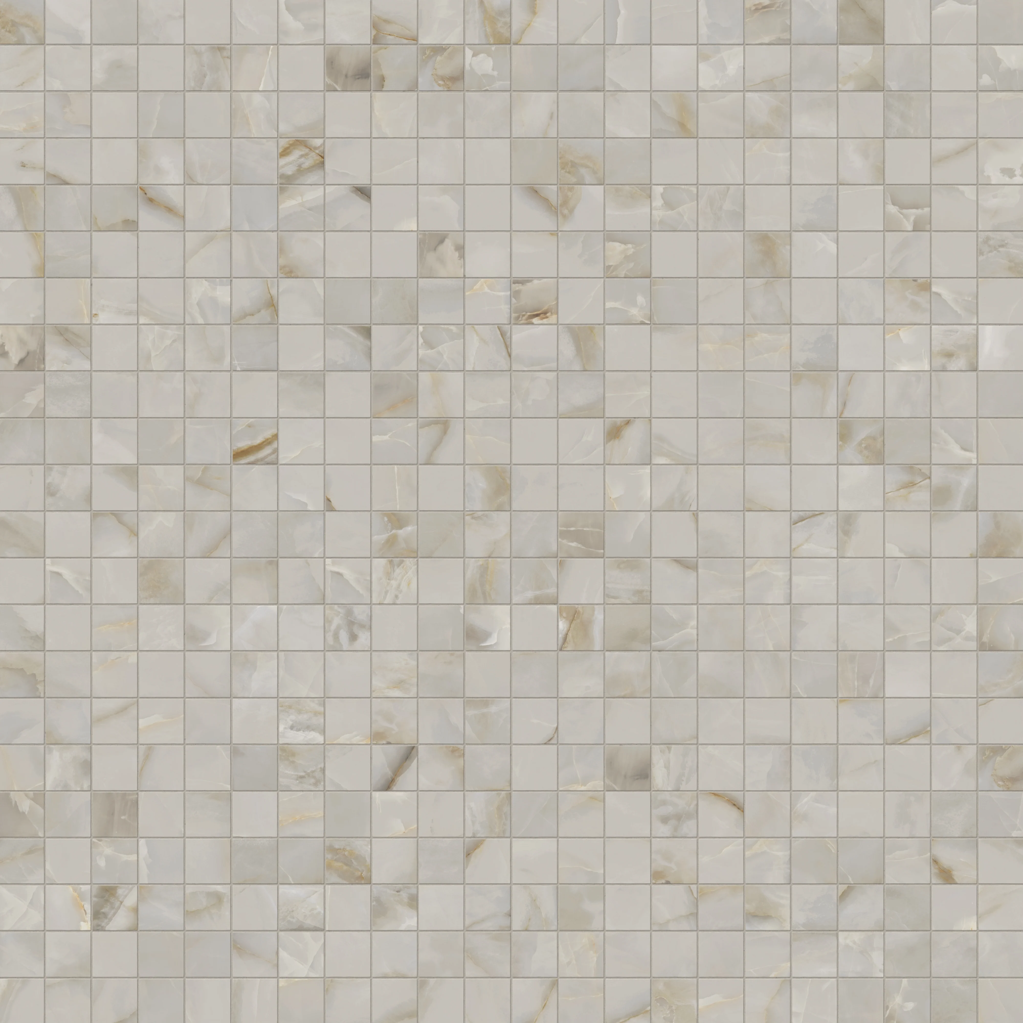 Astrid 2x2 Polished Porcelain Mosaic Tile in Oyster - Image 4