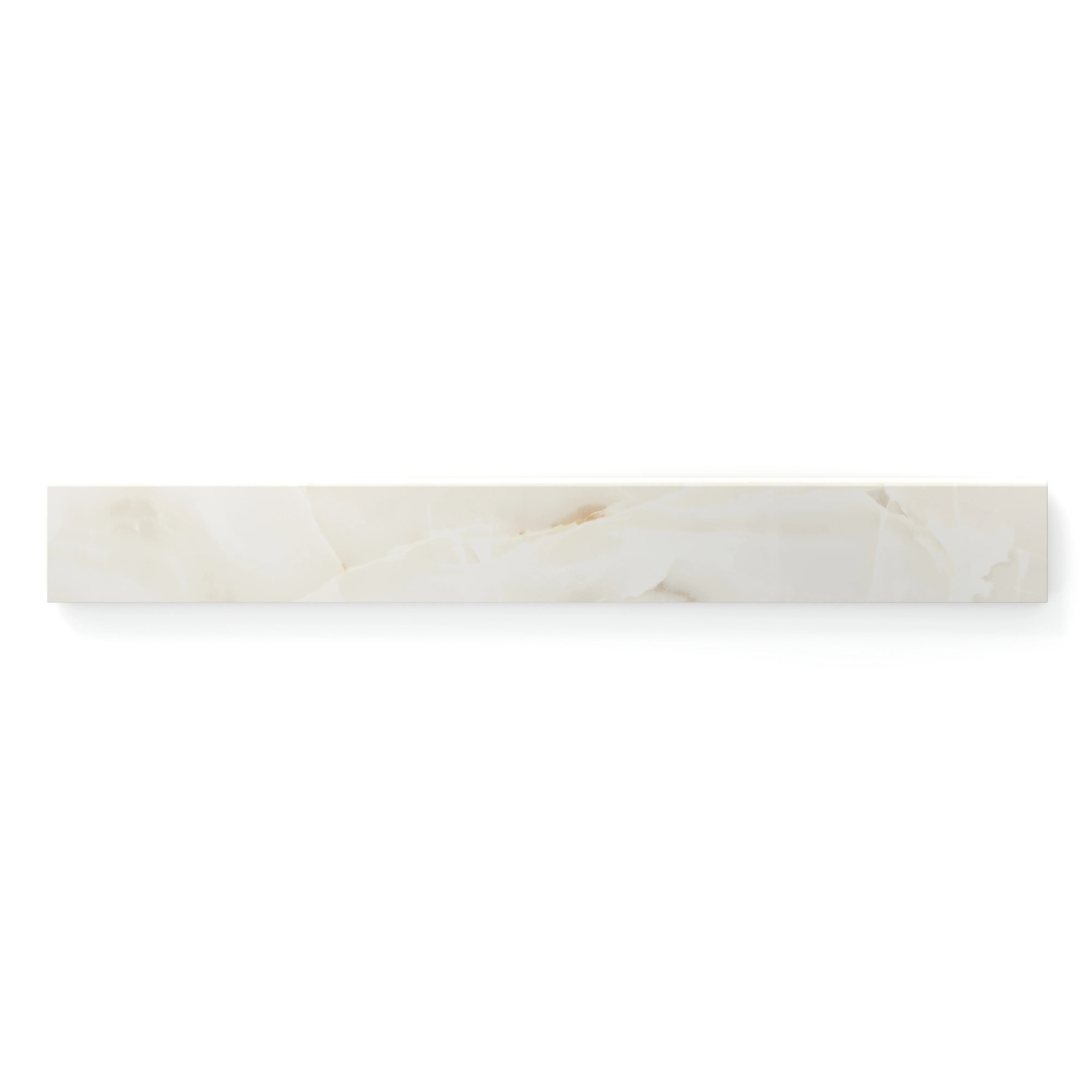 Astrid 3x24 Matte Porcelain Bullnose Tile in Alabaster