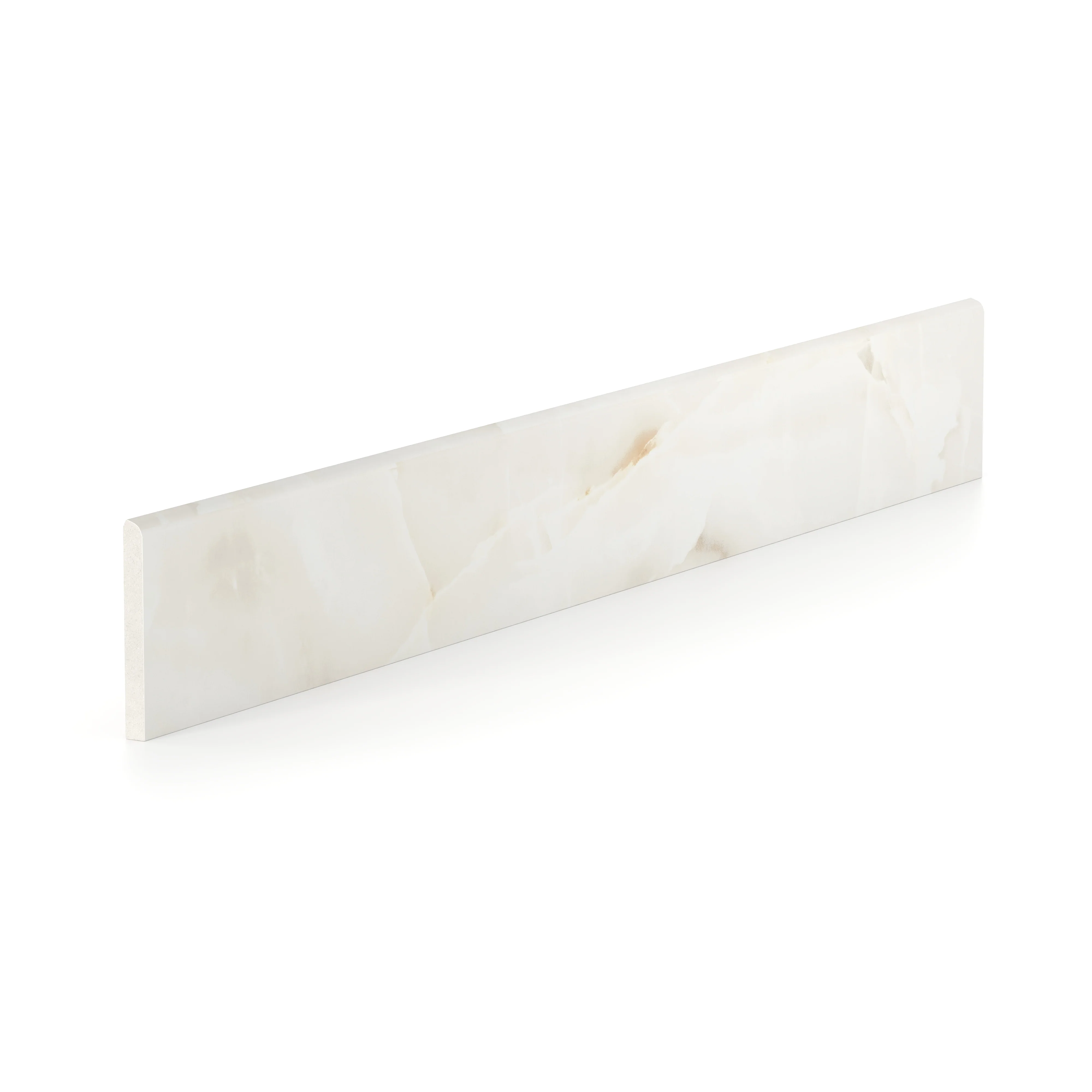 Astrid 3x24 Matte Porcelain Bullnose Tile in Alabaster - Image 2