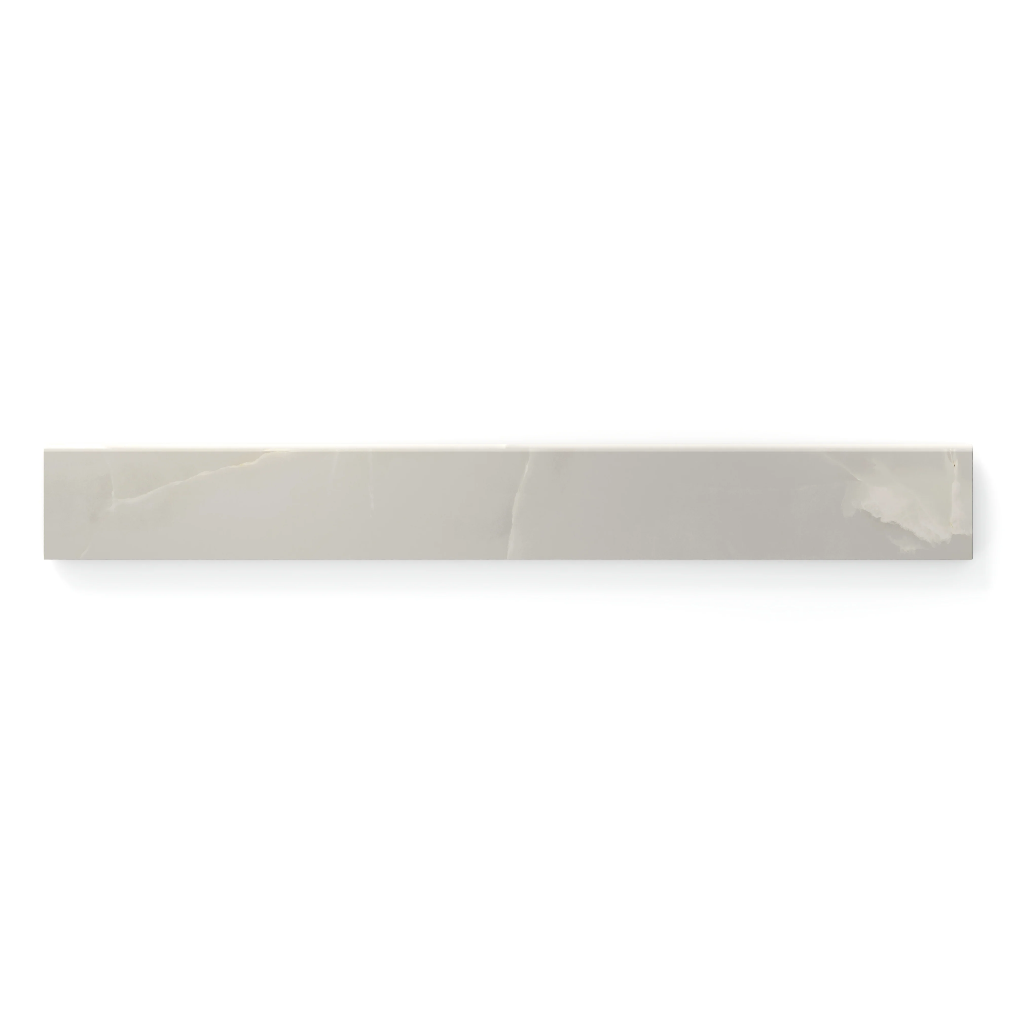 Astrid 3x24 Matte Porcelain Bullnose Tile in Oyster