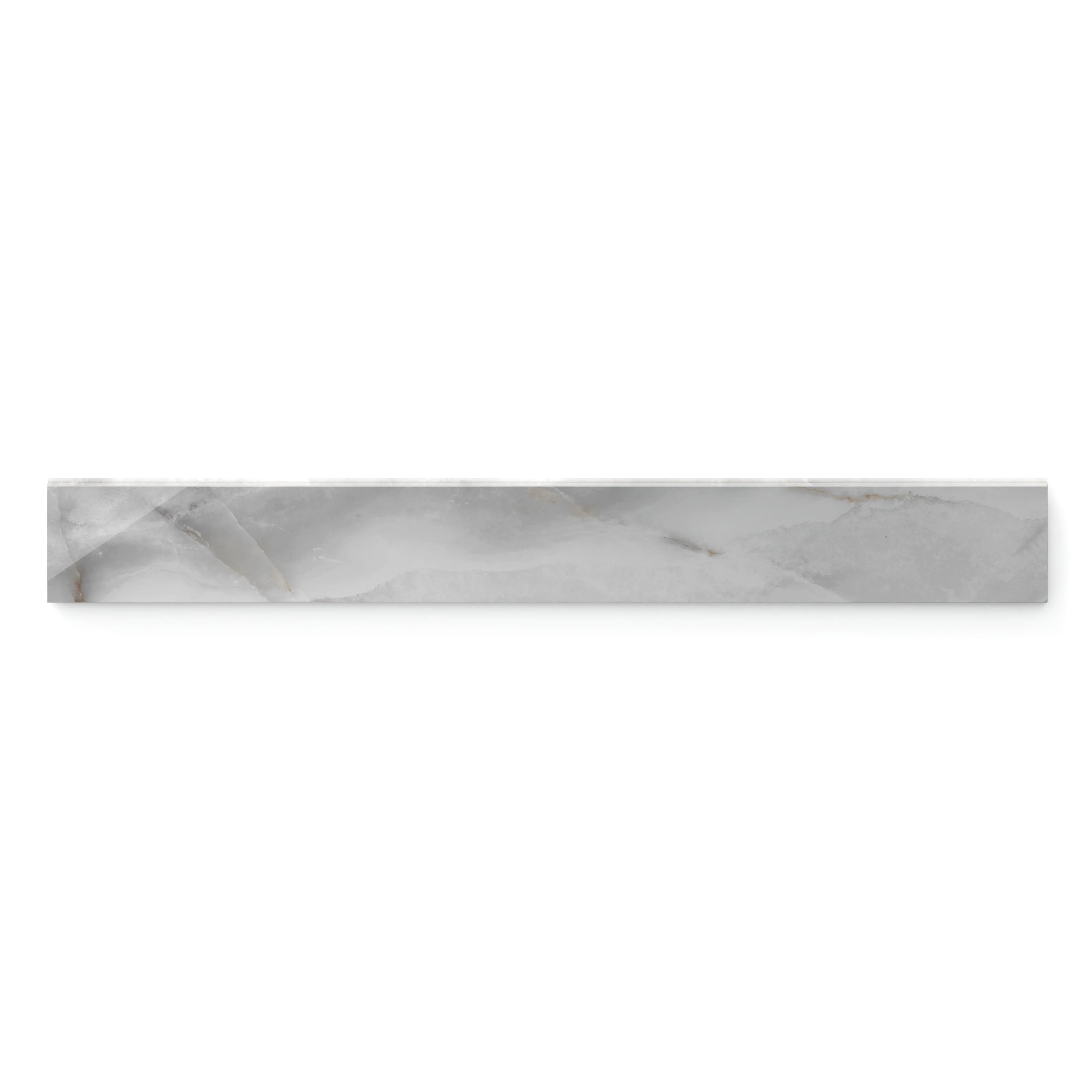 Astrid 3x24 Polished Porcelain Bullnose Tile in Slate