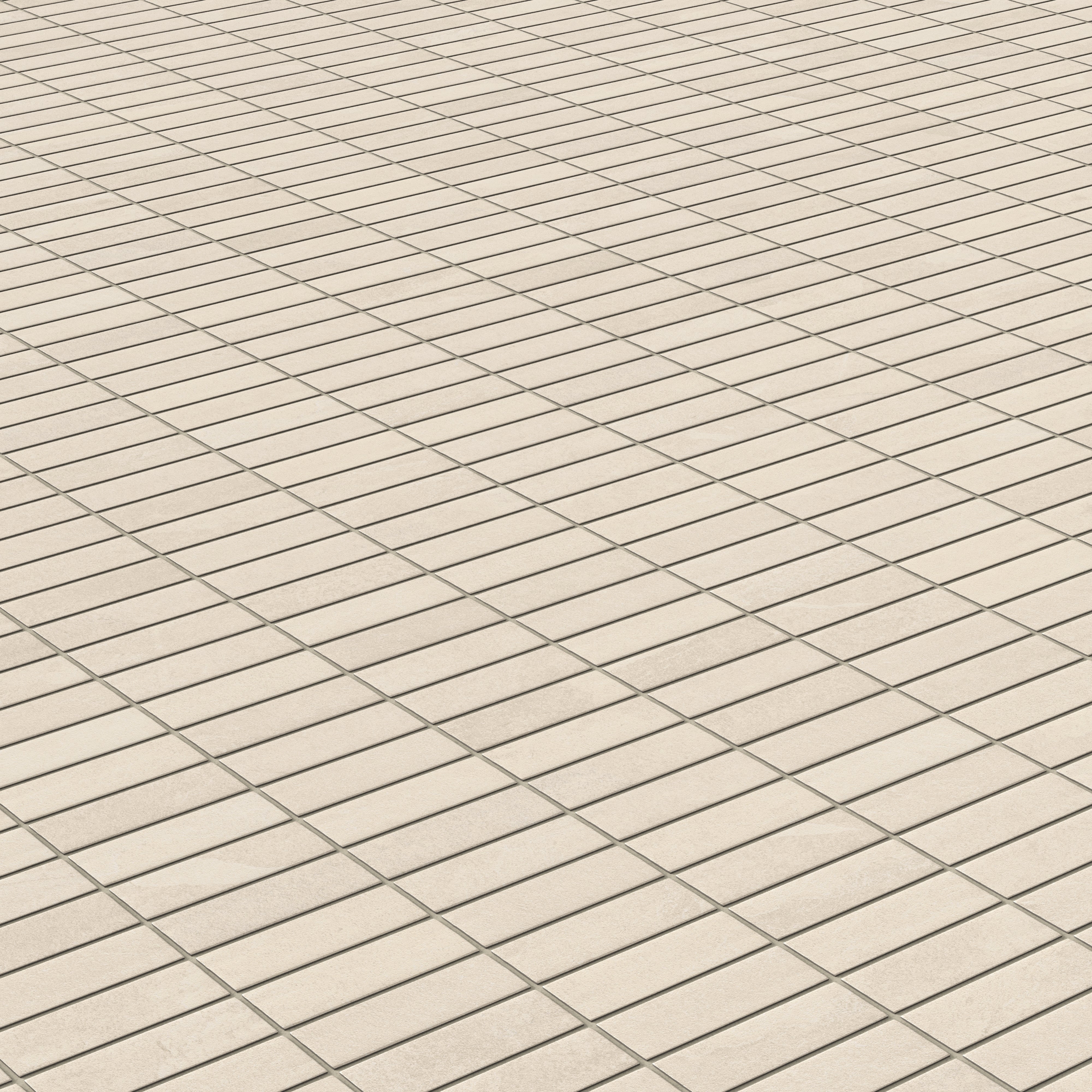 Aurora 1x3 Matte Porcelain Mosaic Tile in Beige - Image 4
