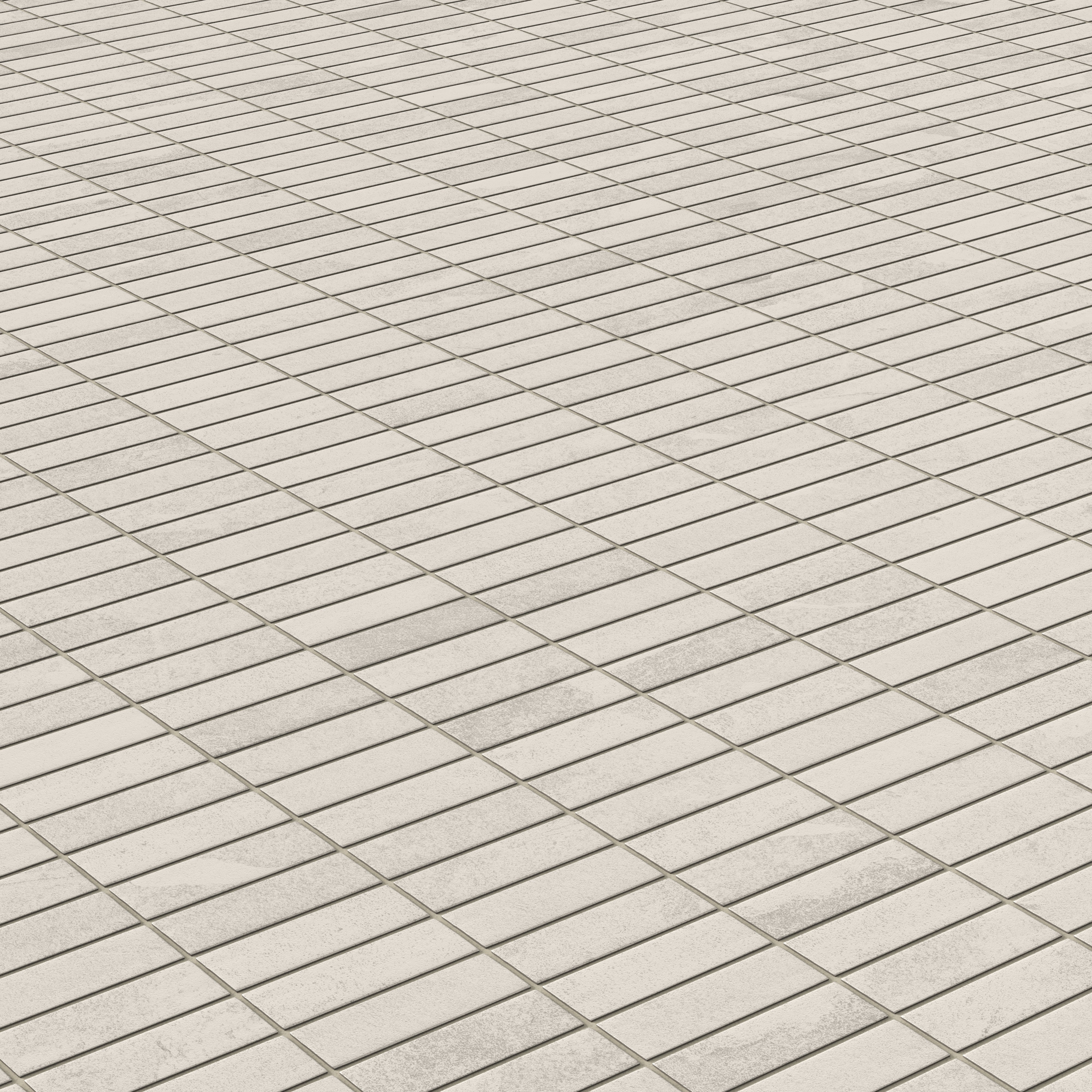 Aurora 1x3 Matte Porcelain Mosaic Tile in Ivory - Image 4