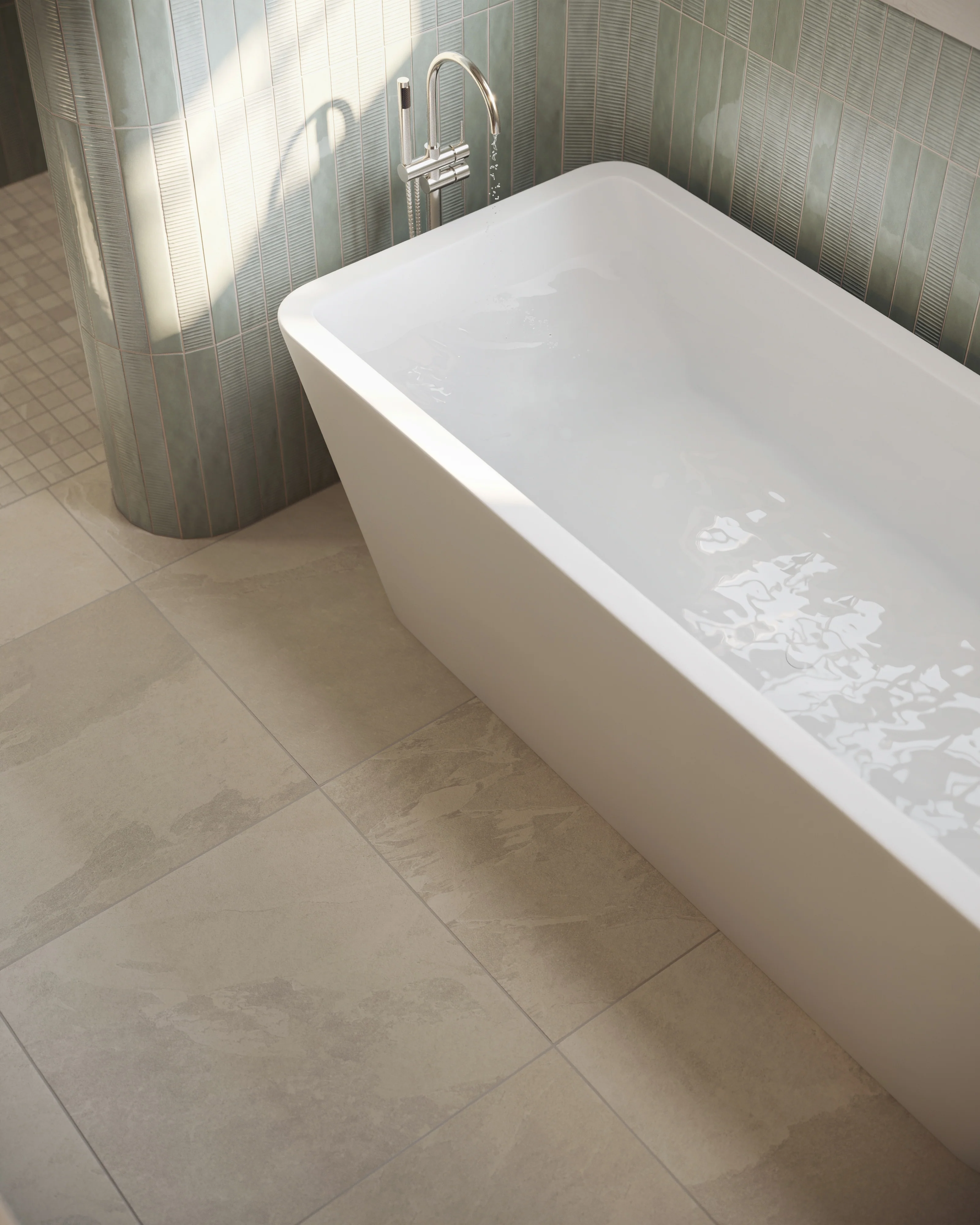 Aurora 24x24 Matte Porcelain Tile in Grey - Image 2