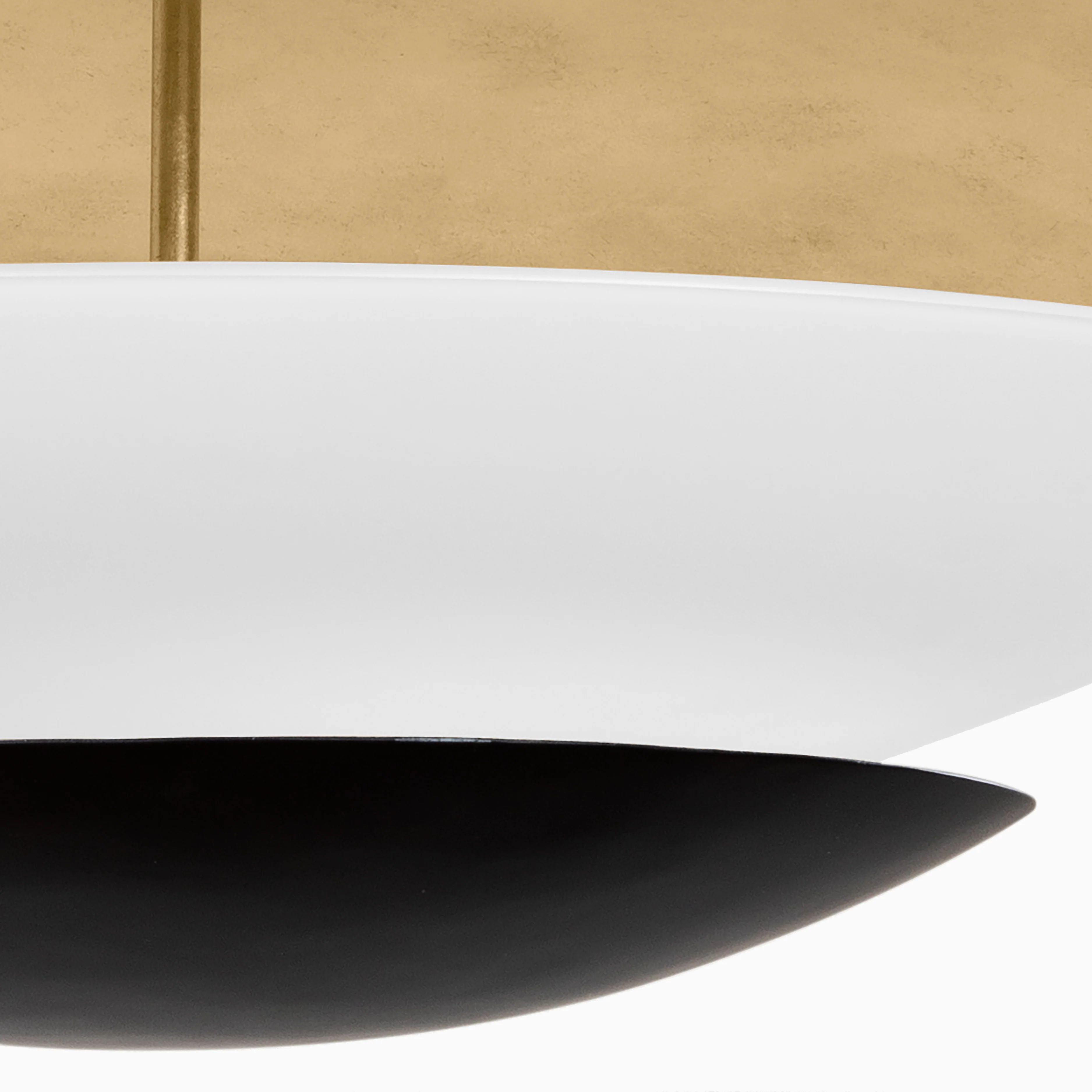 Azalea 26.5" Pendant in Vintage Gold Leaf and Soft Black - Image 4