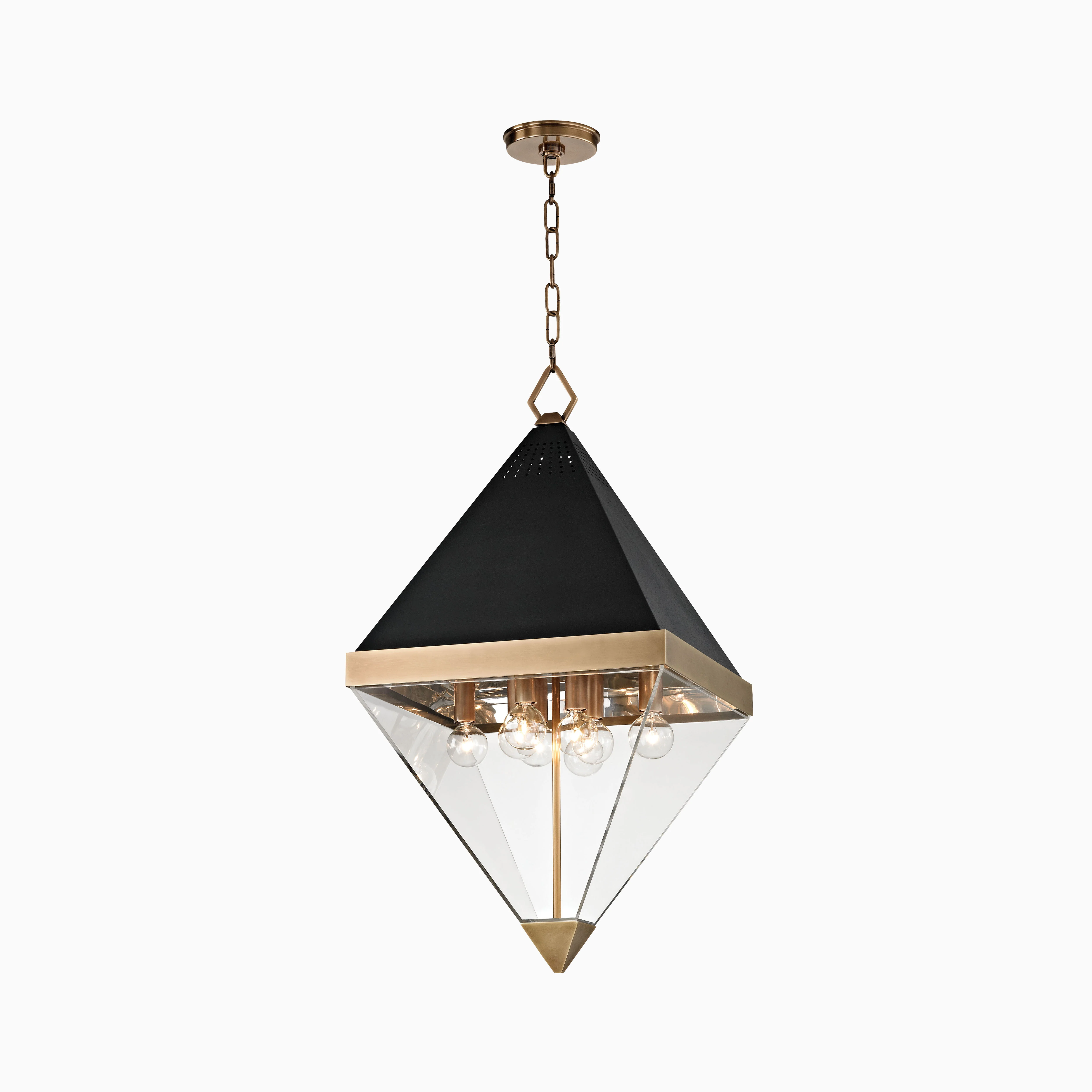 Bernard 15” Lantern in Aged Brass - Image 3