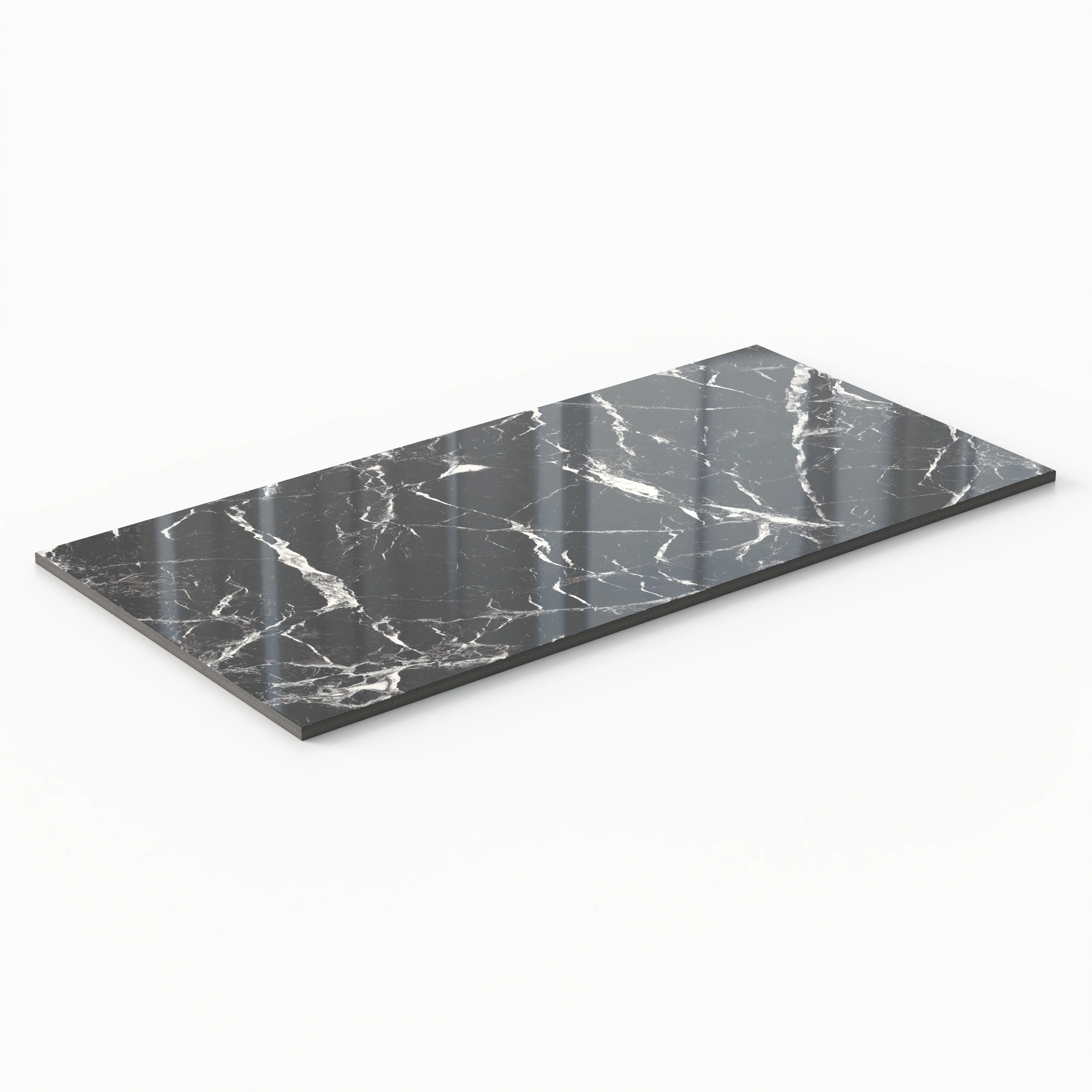 Blair 12x24 Polished Porcelain Tile in Marmo Black - Image 3