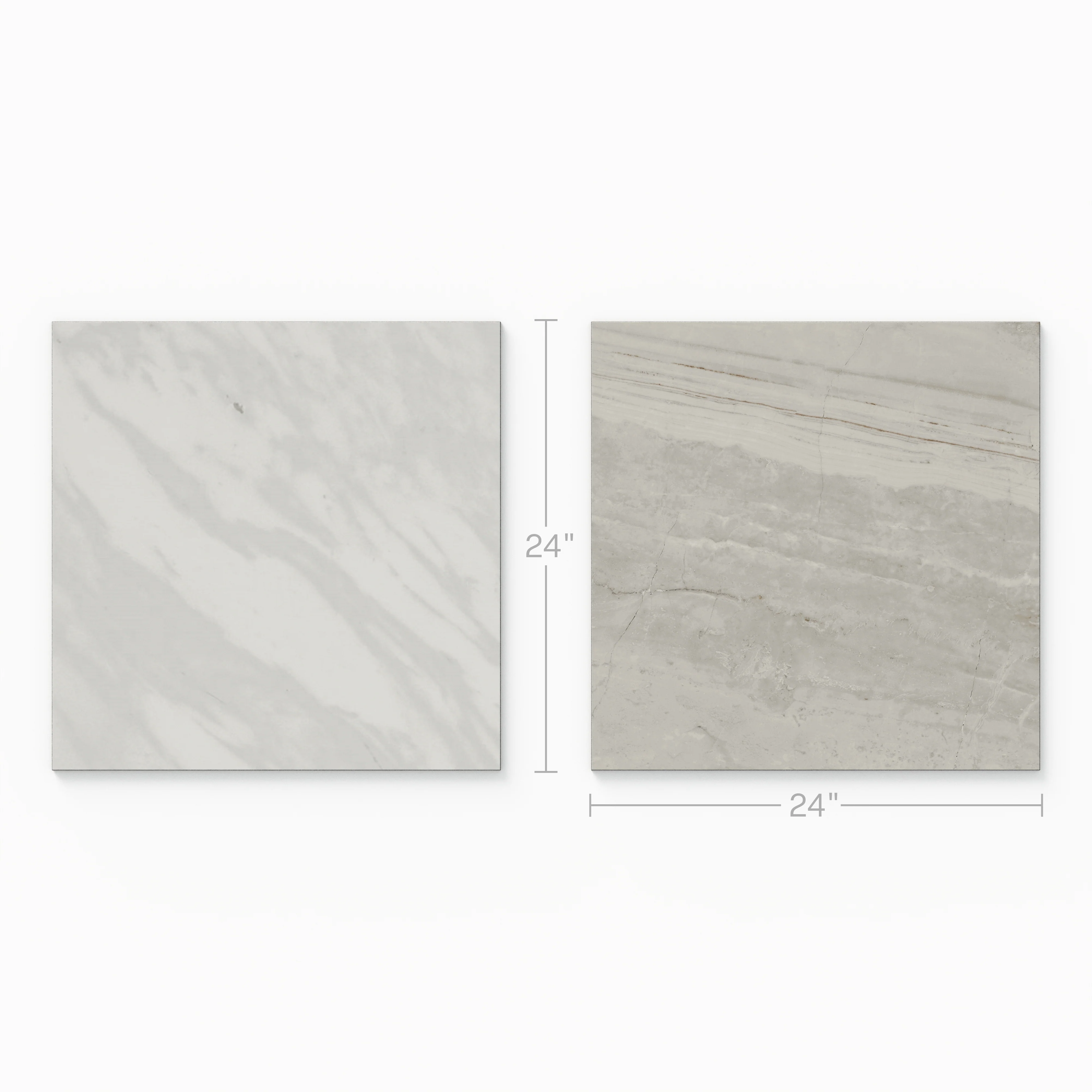 Blair 24x24 Checkerboard Polished Porcelain Tile in Volakas White and Oniciata Beige - Image 2