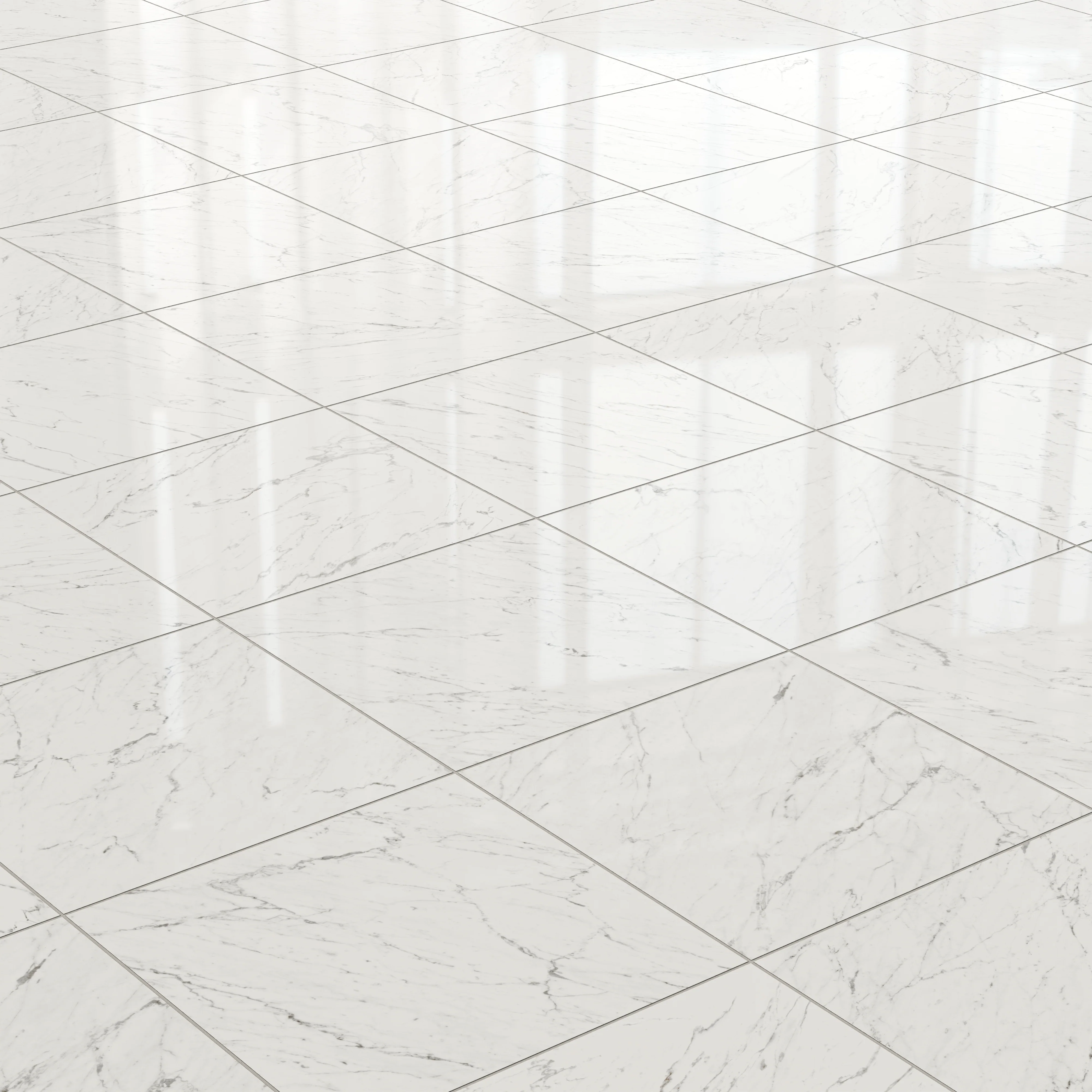 Blair 24x24 Polished Porcelain Tile in White Carrara - Image 4