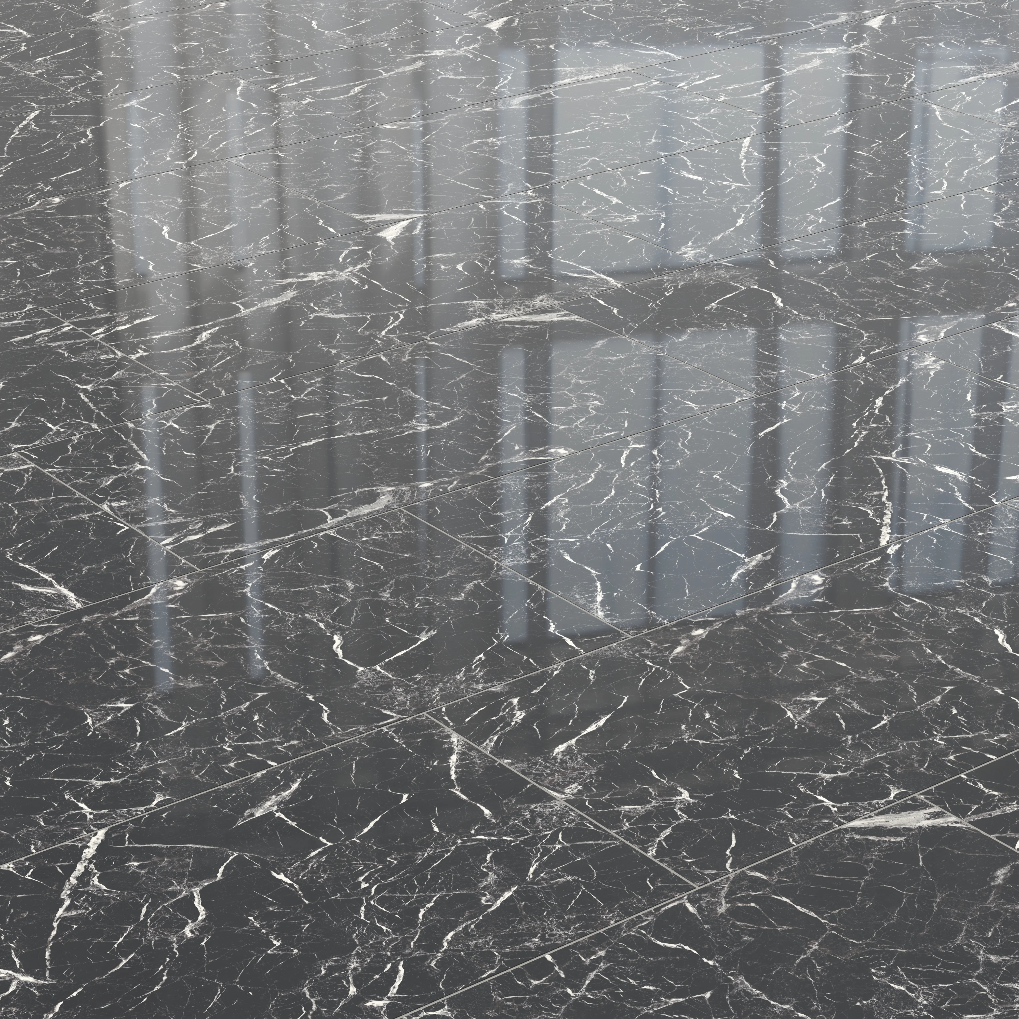 Blair 24x48 Matte Porcelain Tile in Marmo Black - Image 6
