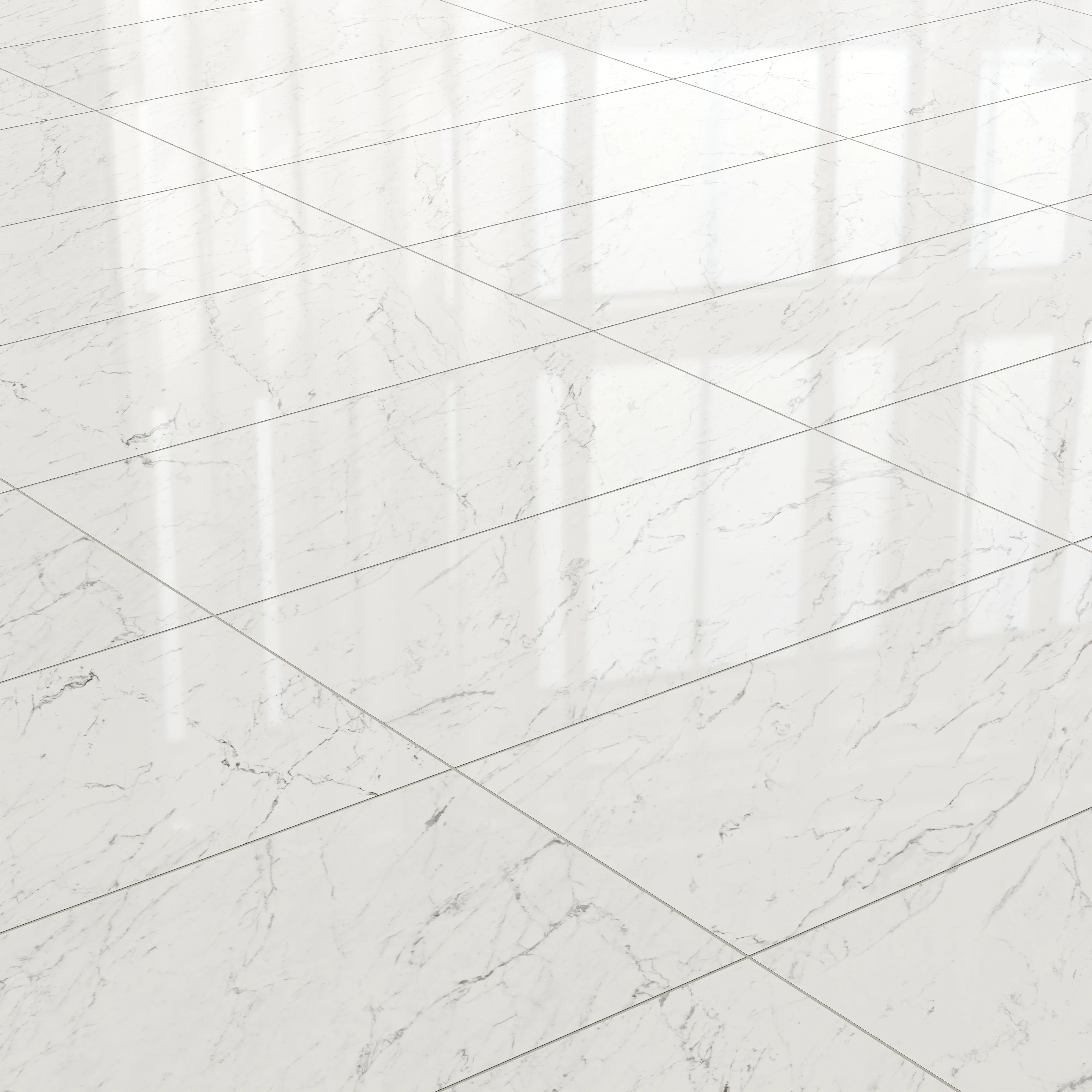 Blair 24x48 Polished Porcelain Tile in White Carrara - Image 4