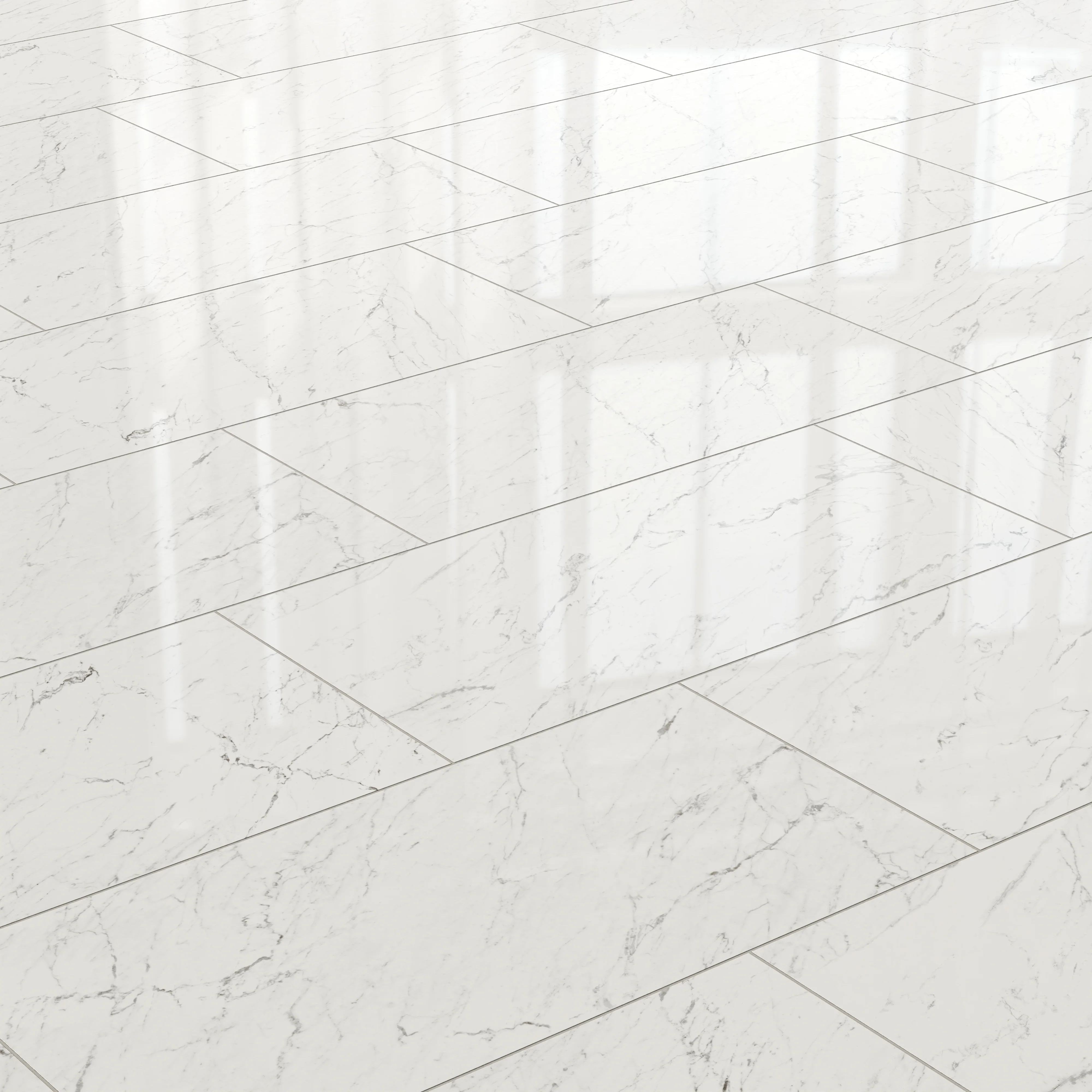 Blair 24x48 Polished Porcelain Tile in White Carrara - Image 6