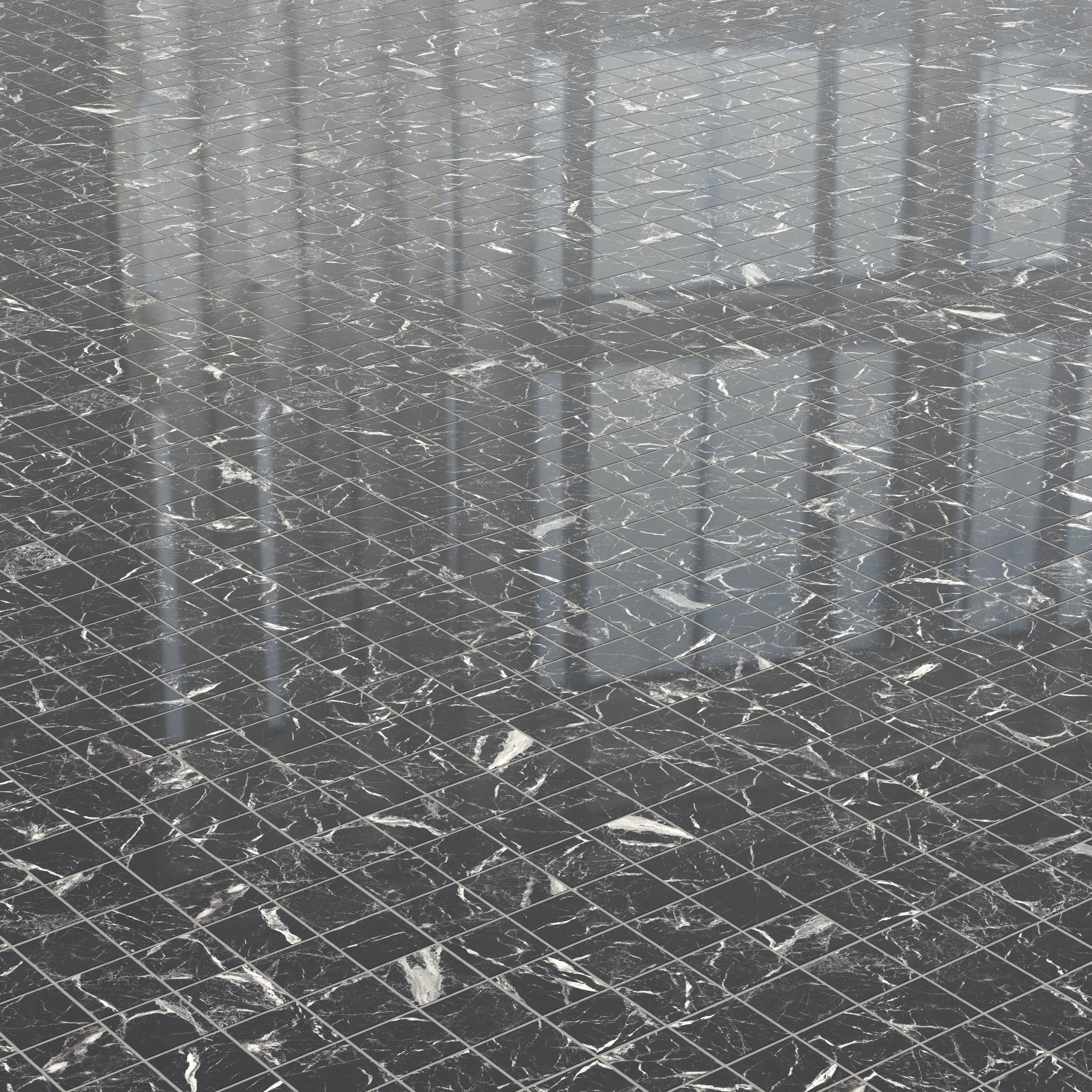 Blair 2x2 Polished Porcelain Mosaic Tile in Marmo Black - Image 3