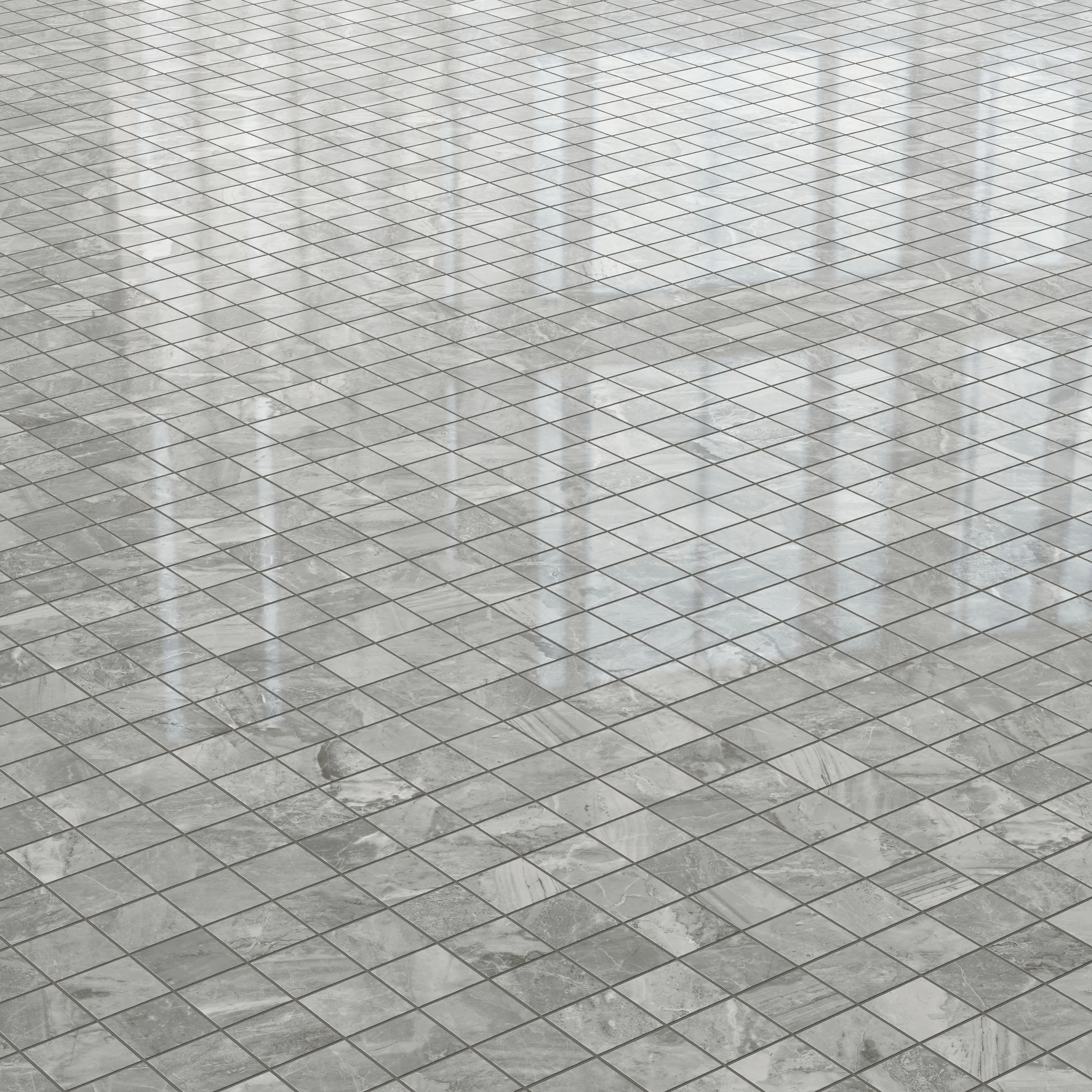 Blair 2x2 Polished Porcelain Mosaic Tile in Oniciata Grey - Image 3