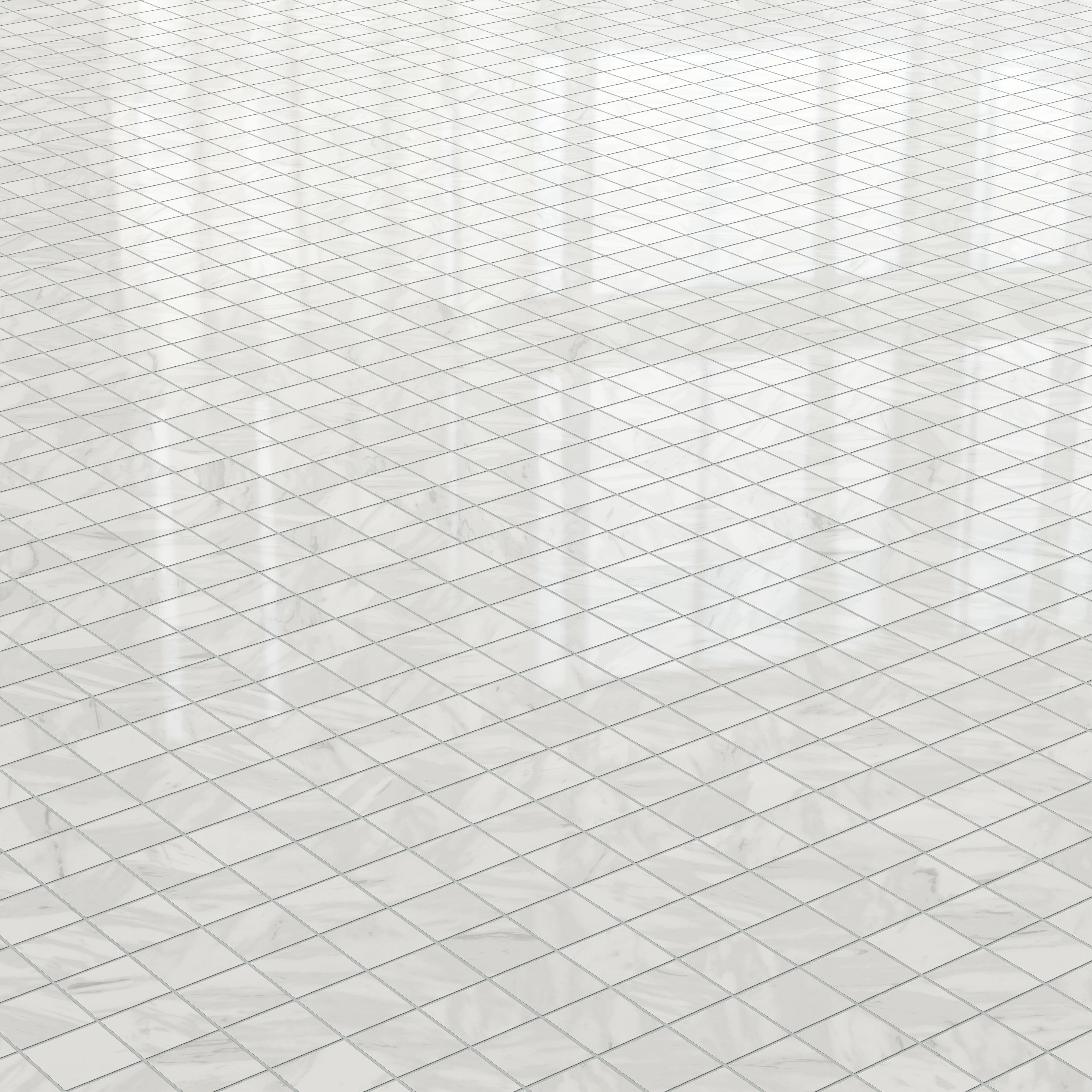 Blair 2x2 Polished Porcelain Mosaic Tile in Volakas White - Image 3
