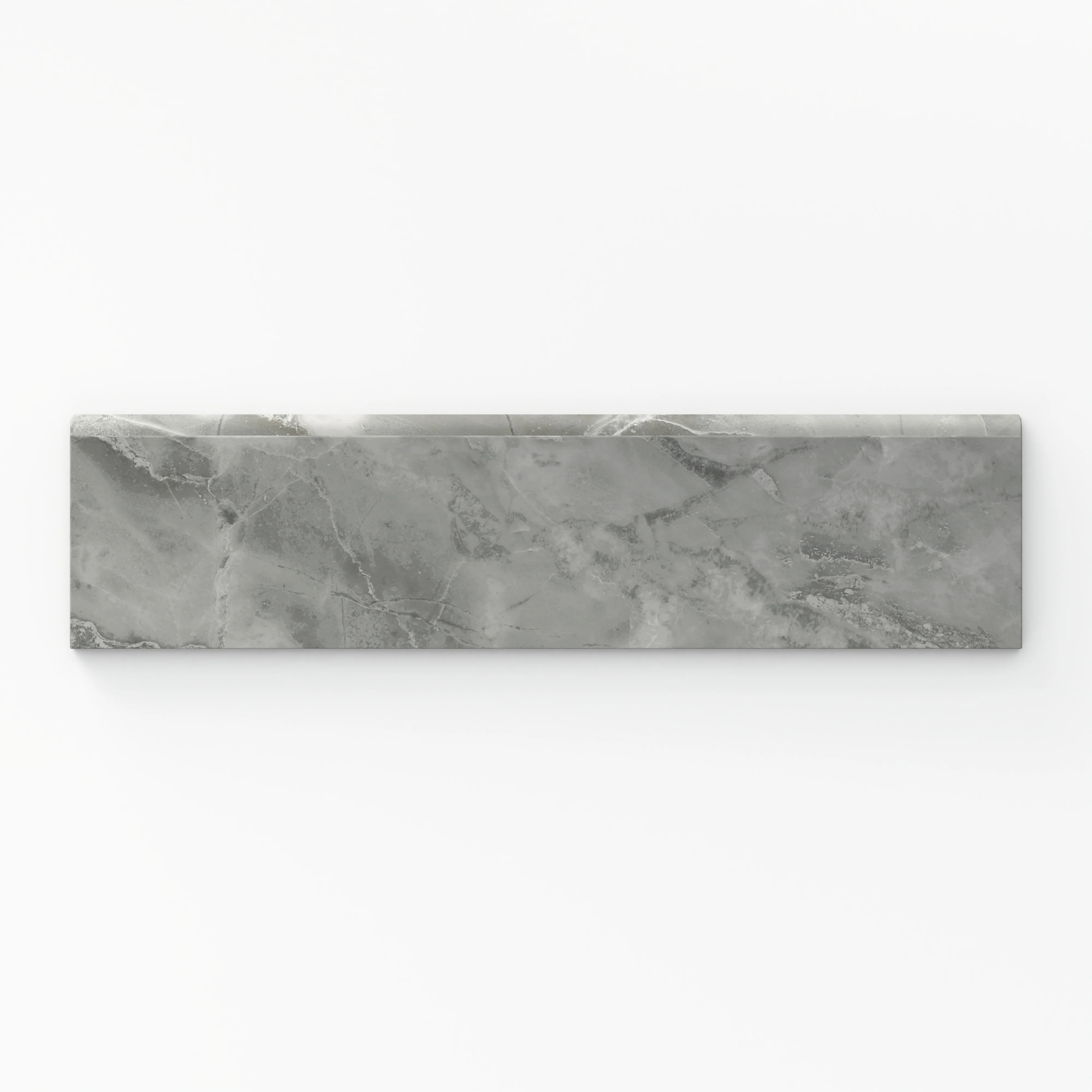 Blair 3x12 Matte Porcelain Bullnose Tile in Oniciata Grey