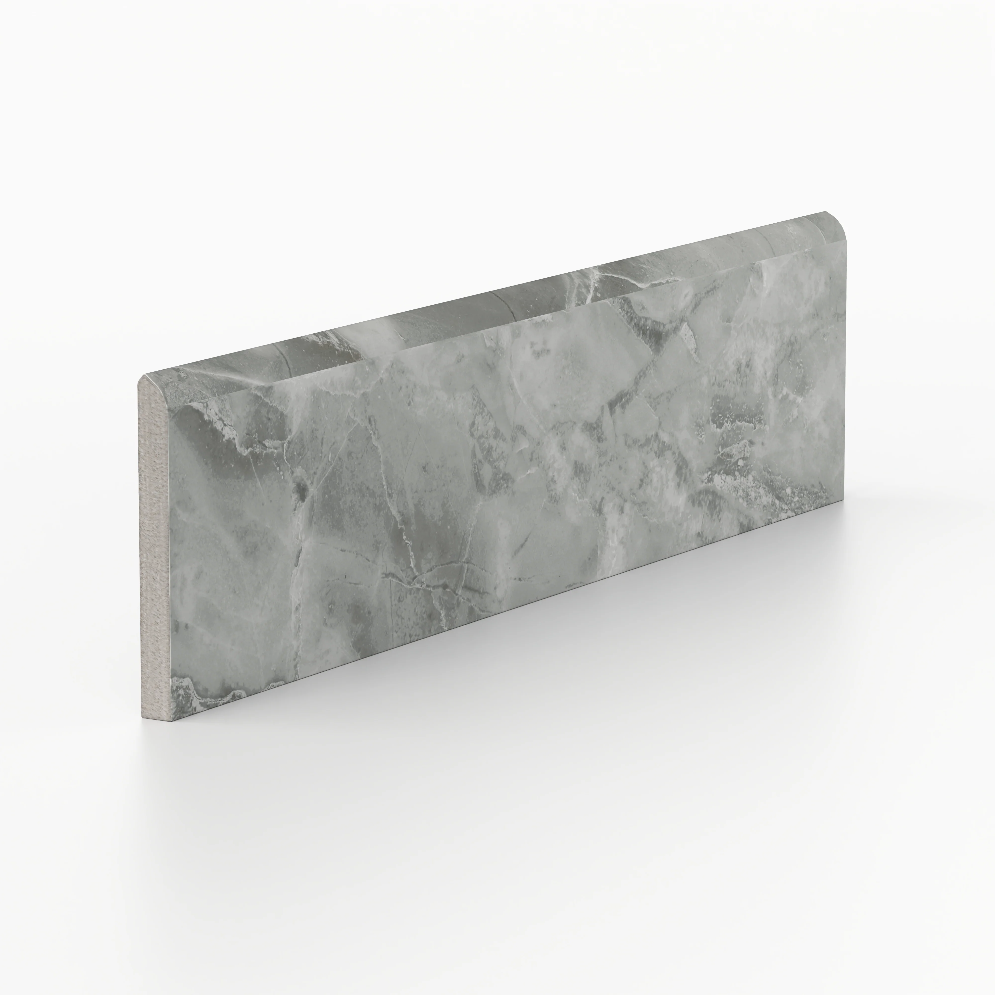 Blair 3x12 Matte Porcelain Bullnose Tile in Oniciata Grey - Image 2
