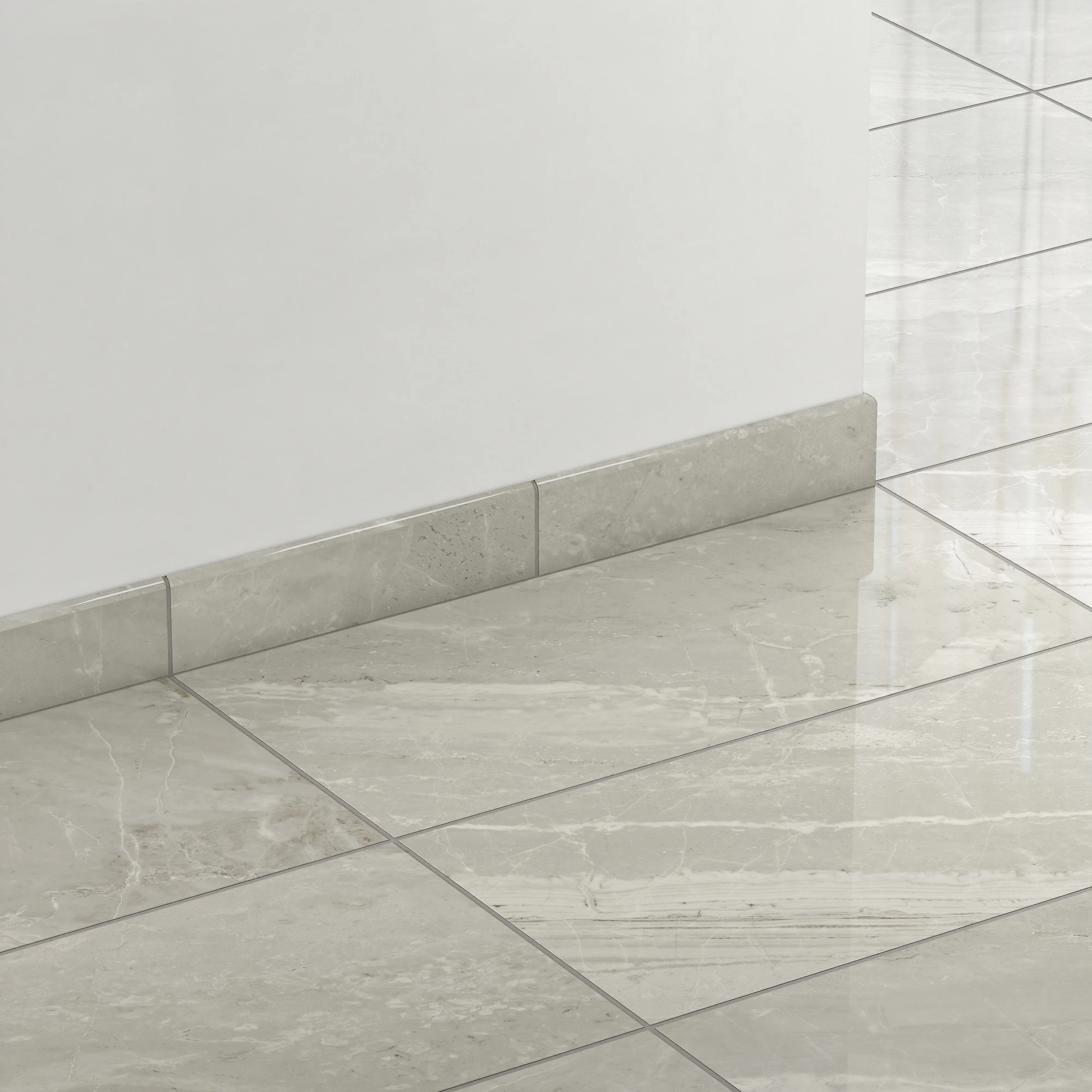 Blair 3x12 Polished Porcelain Bullnose Tile in Oniciata Beige - Image 3