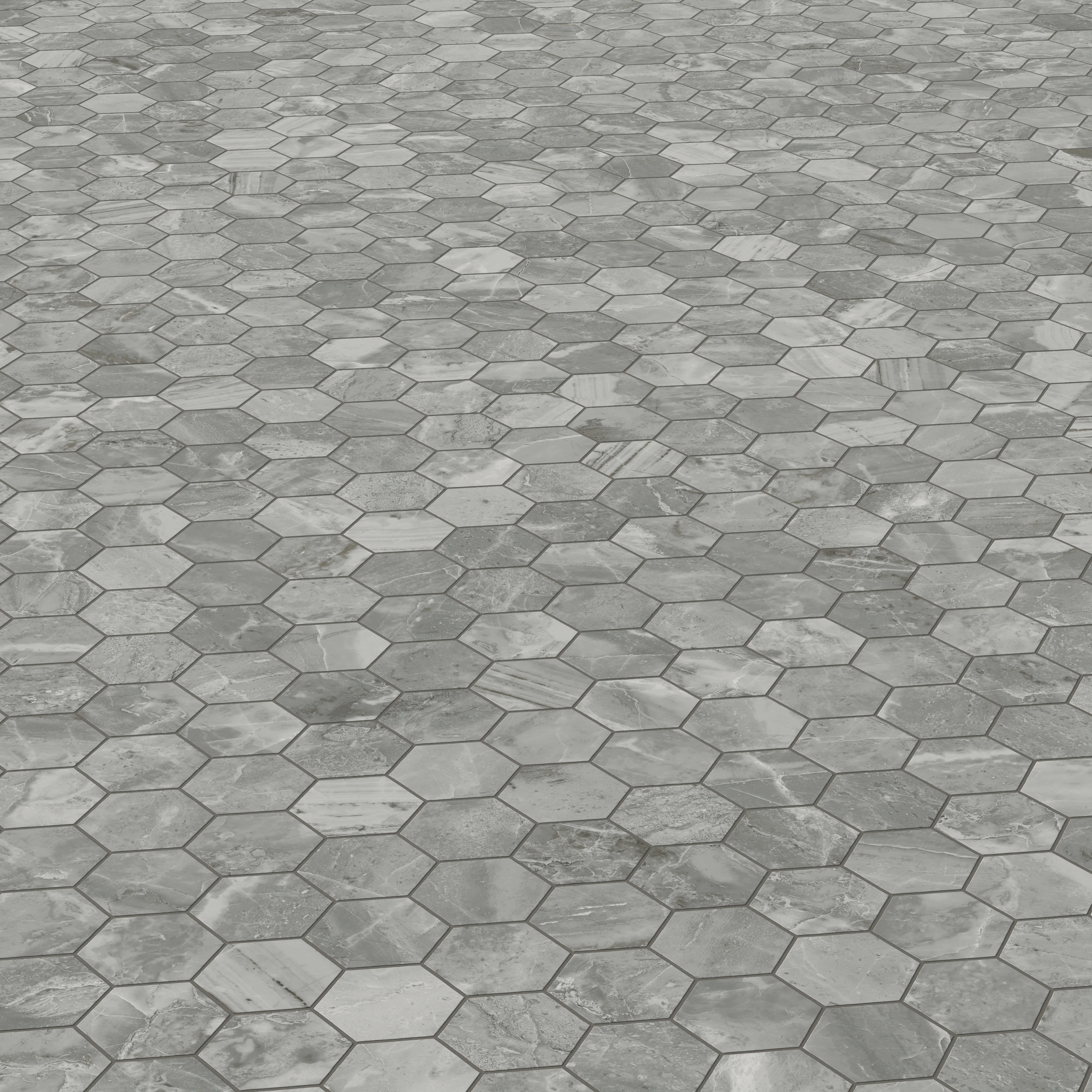 Blair 3x3 Matte Porcelain Hexagon Mosaic Tile in Oniciata Grey - Image 3