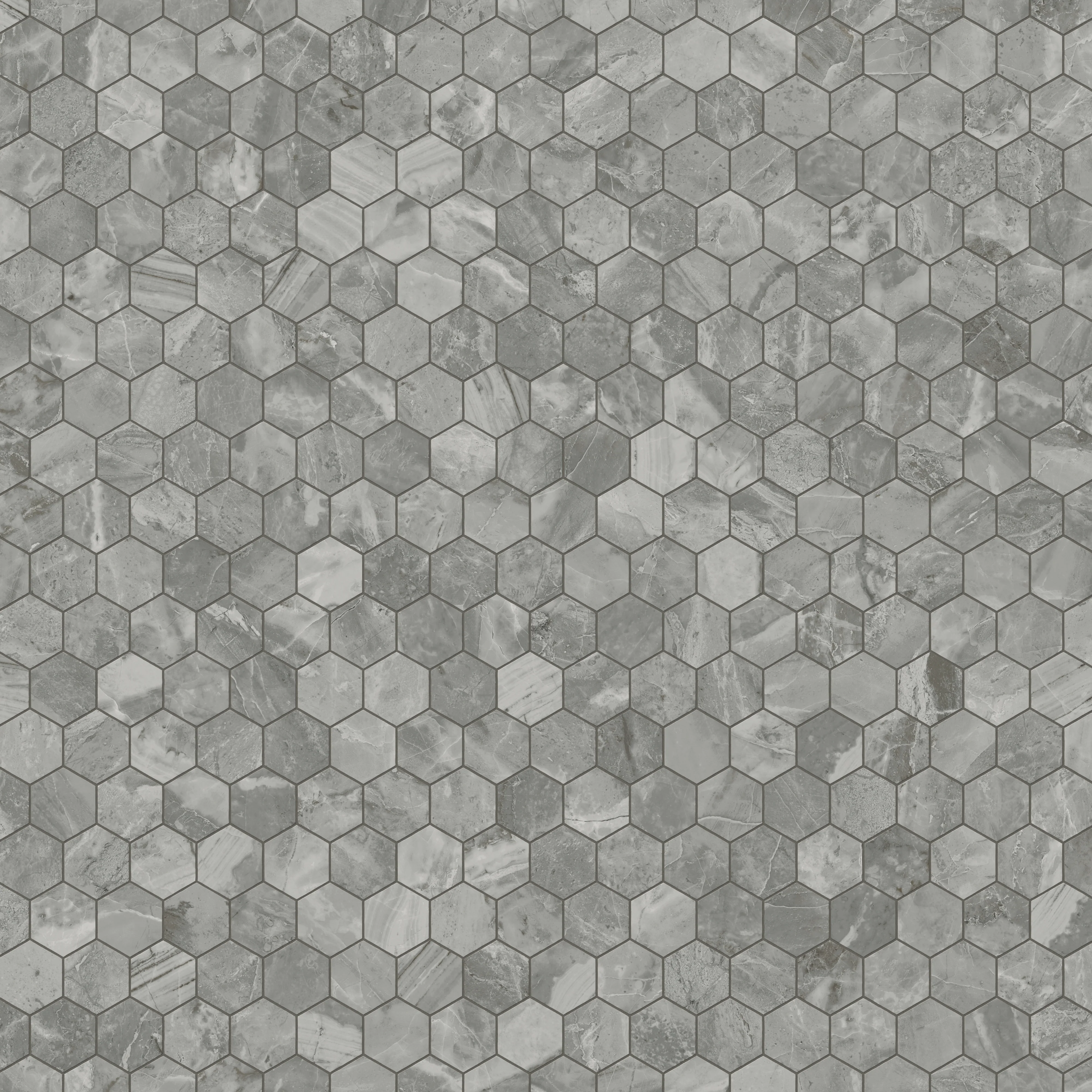 Blair 3x3 Matte Porcelain Hexagon Mosaic Tile in Oniciata Grey - Image 4