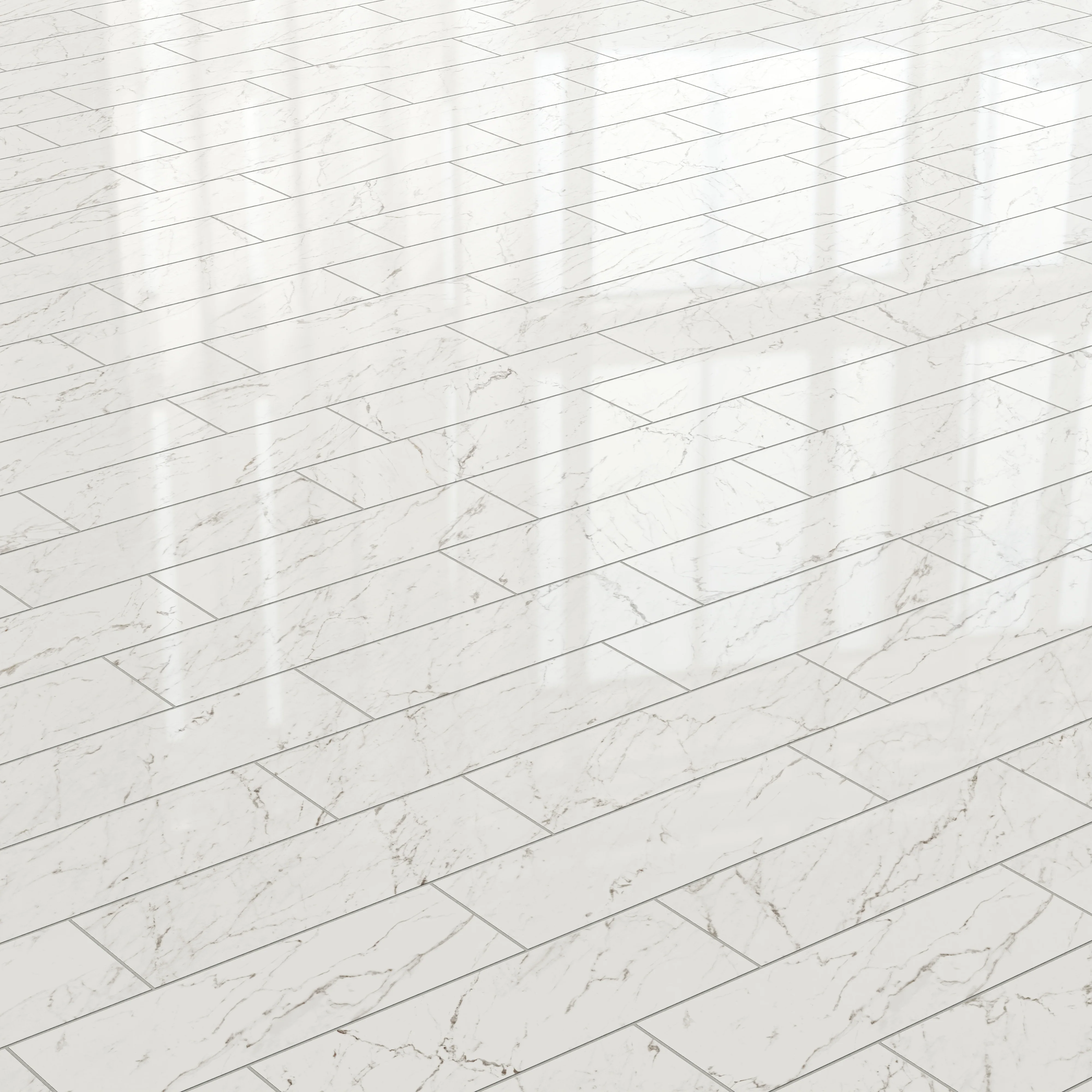 Blair 8x24 Polished Porcelain Tile in White Carrara - Image 7