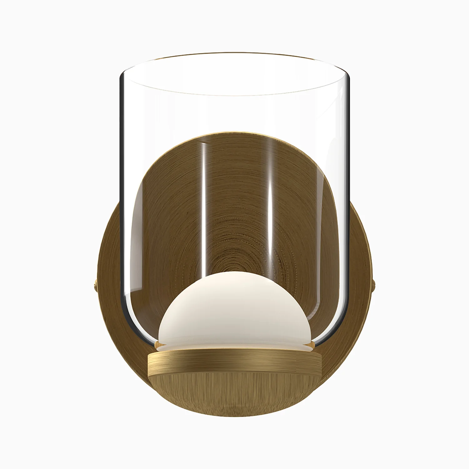 Blake 4" LED Wall Sconce in Brushed Gold/Clear - Image 3