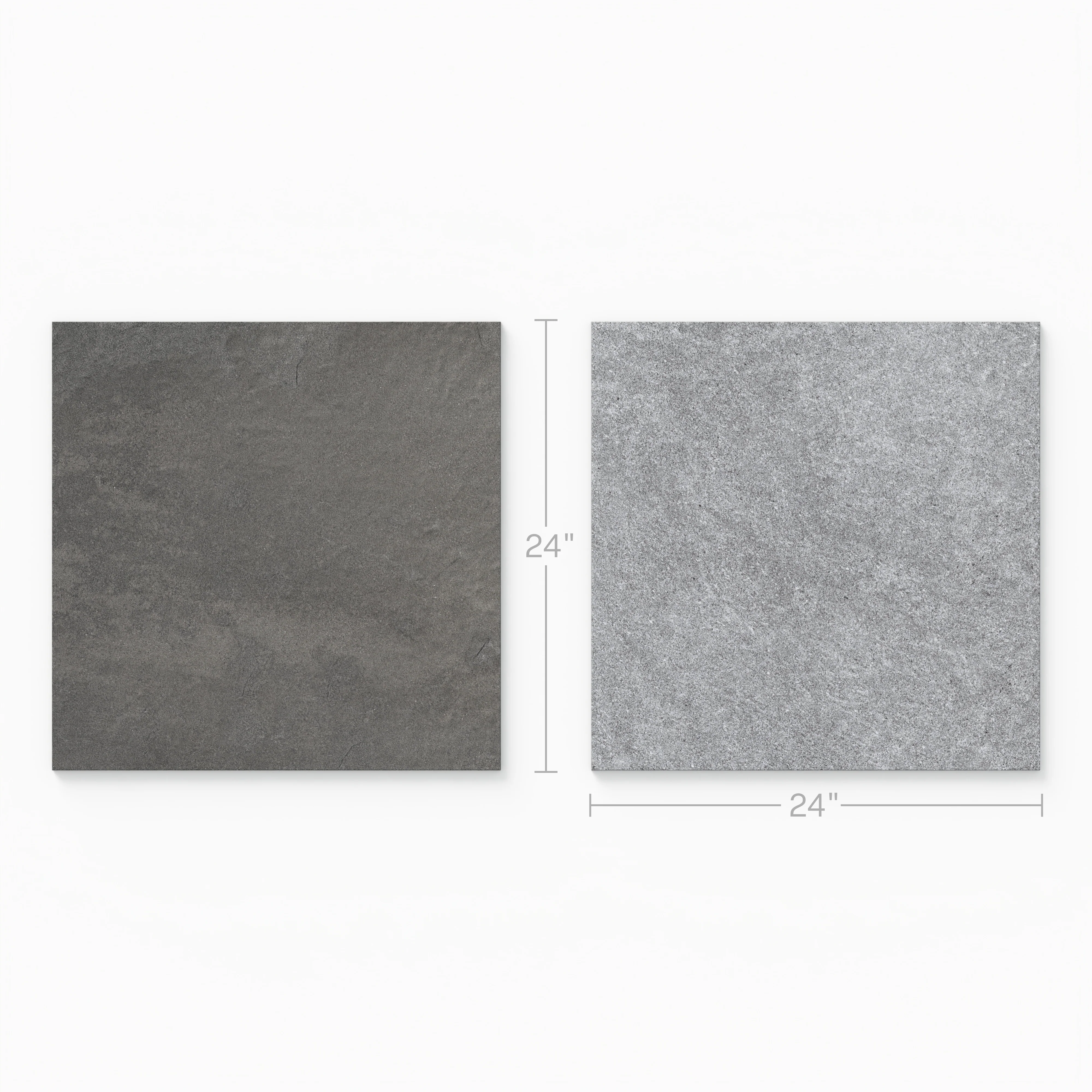 Bowden 24x24 Checkerboard Grip 2cm Porcelain Paver Tile in Charcoal & Slate - Image 3
