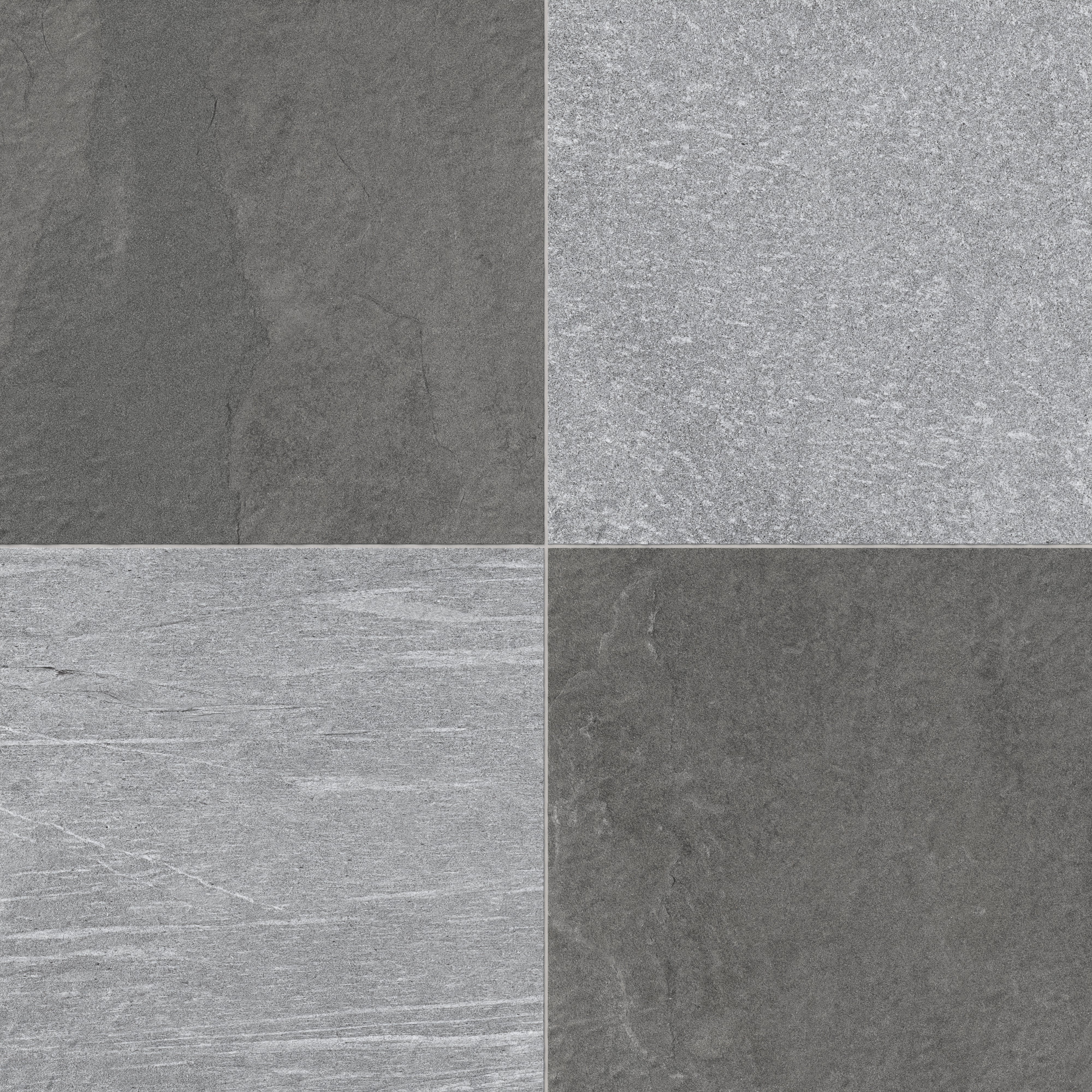Bowden 24x24 Checkerboard Grip 2cm Porcelain Paver Tile in Charcoal & Slate - Image 5