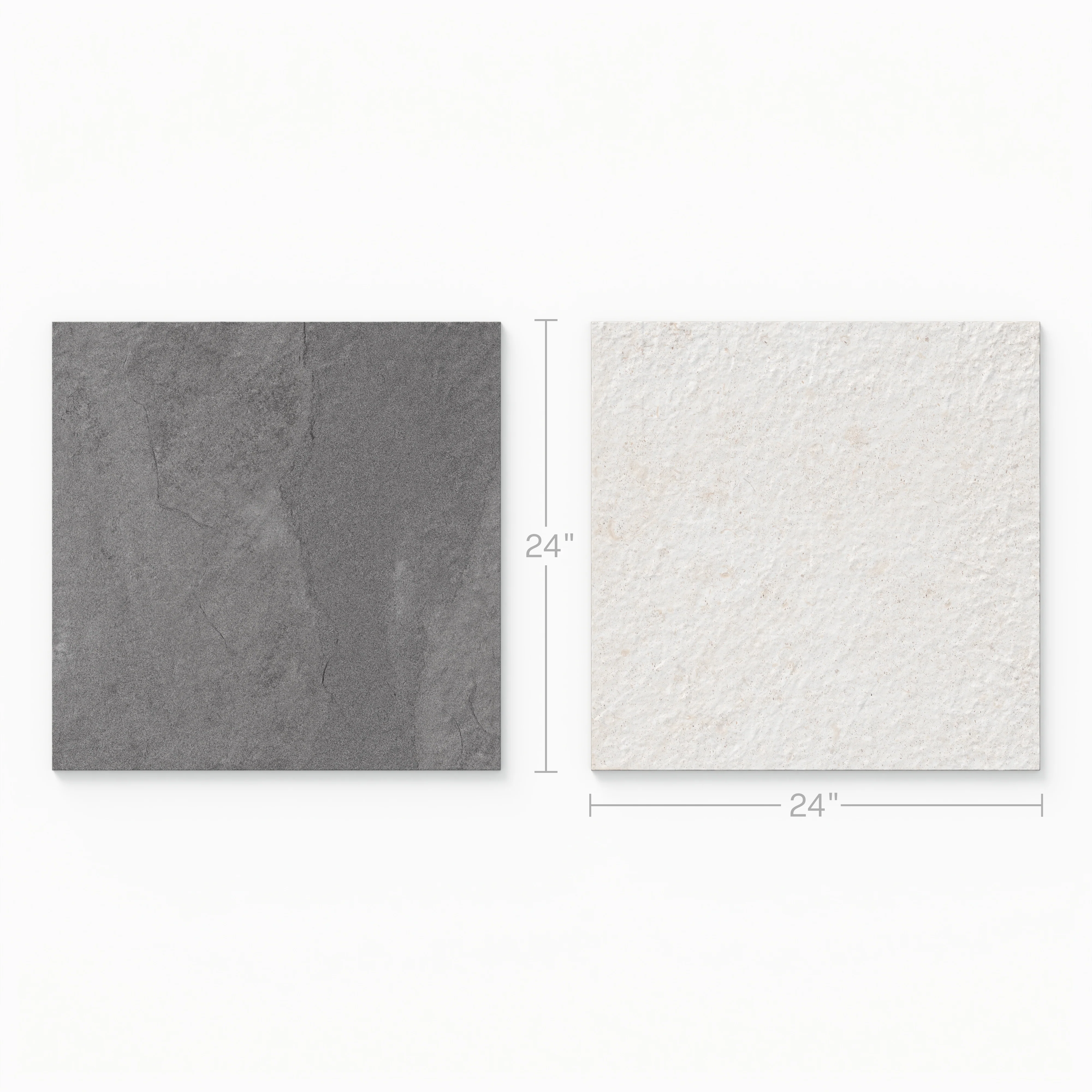 Bowden 24x24 Checkerboard Grip 2cm Porcelain Paver Tile in Graphite & Canvas - Image 3