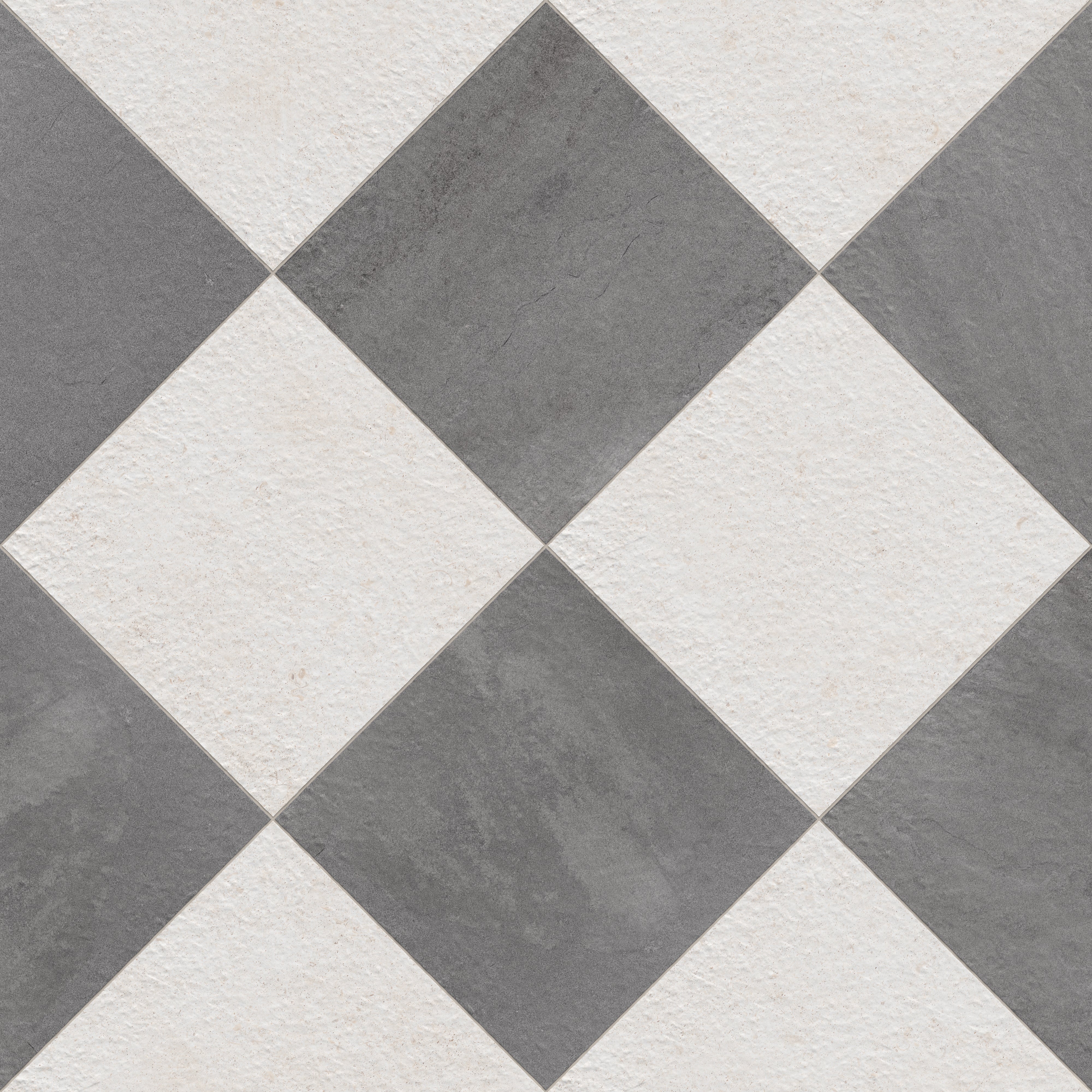 Bowden 24x24 Checkerboard Grip 2cm Porcelain Paver Tile in Graphite & Canvas - Image 7