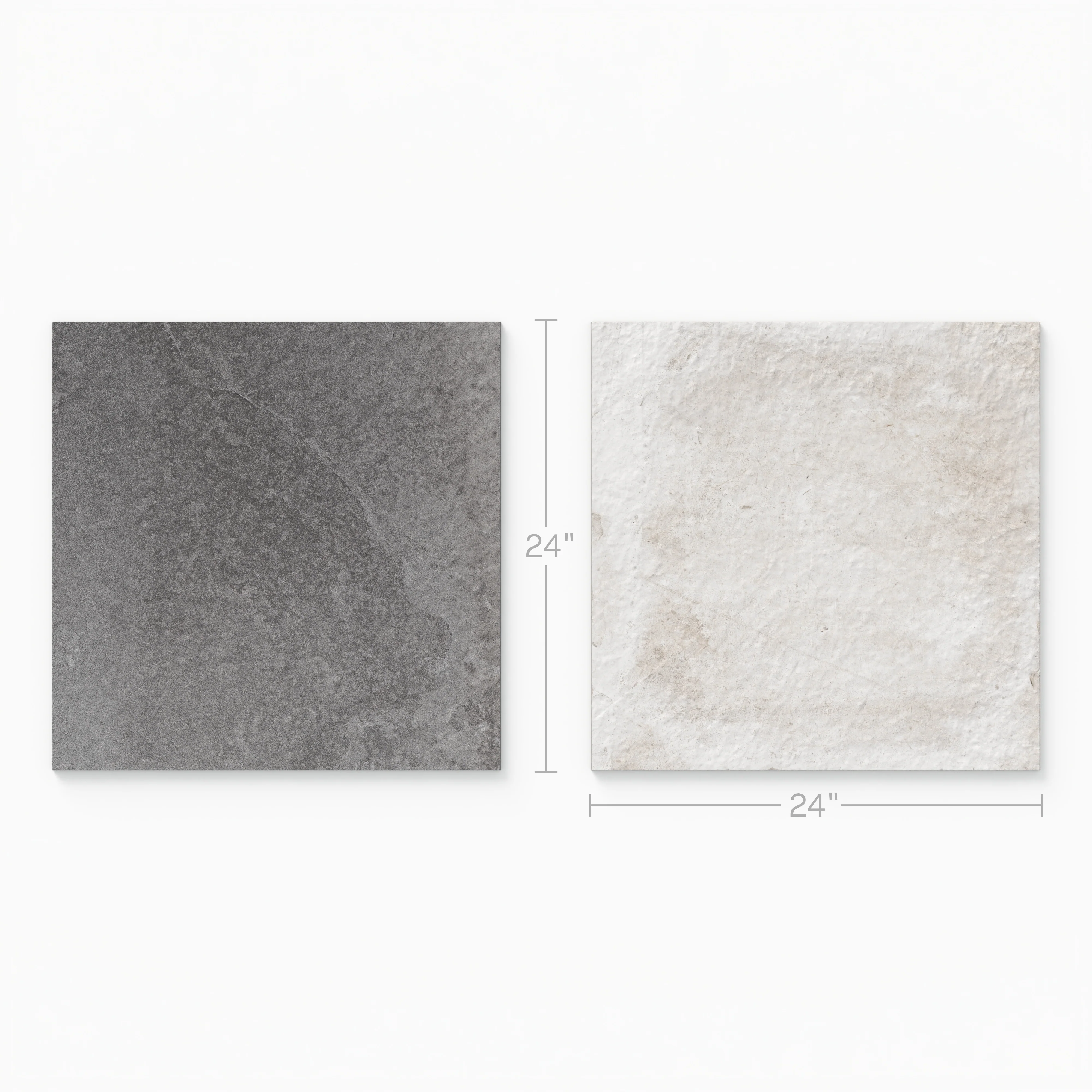Bowden 24x24 Checkerboard Grip 2cm Porcelain Paver Tile in Graphite & Oat - Image 3