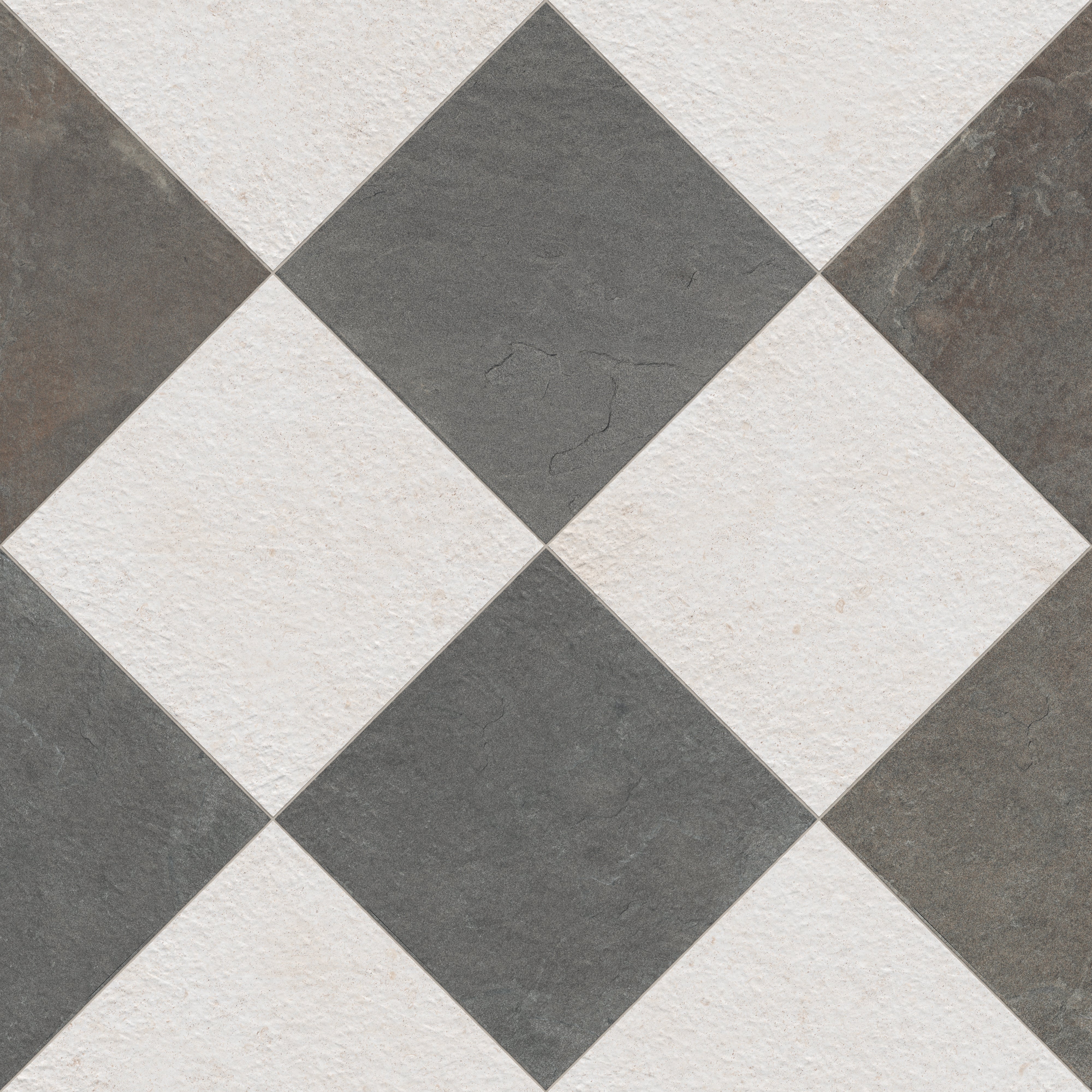 Bowden 24x24 Checkerboard Grip 2cm Porcelain Paver Tile in Multicolor & Canvas - Image 7