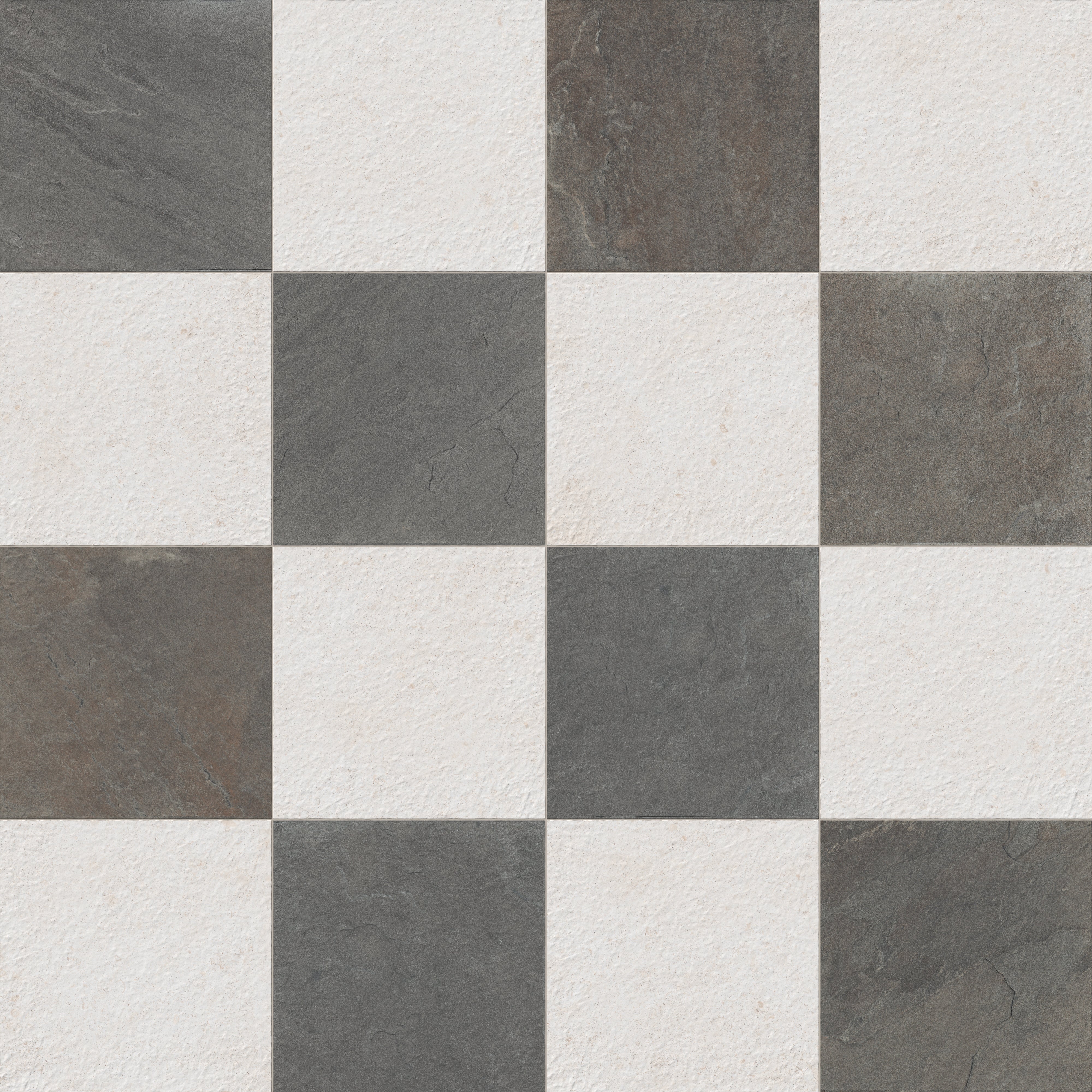 Bowden 24x24 Checkerboard Grip 2cm Porcelain Paver Tile in Multicolor & Canvas - Image 8