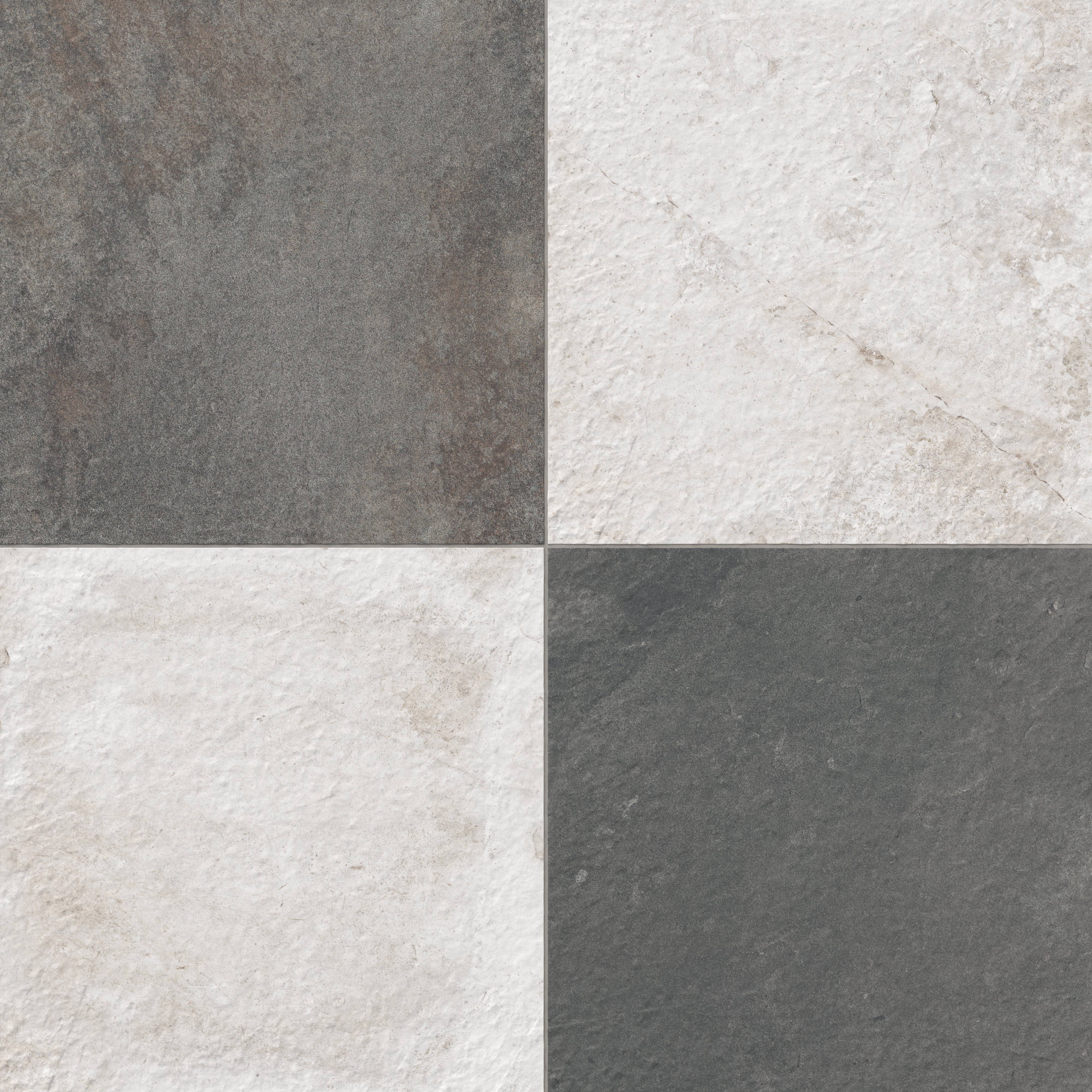 Bowden 24x24 Checkerboard Grip 2cm Porcelain Paver Tile in Multicolor & Oat - Image 5