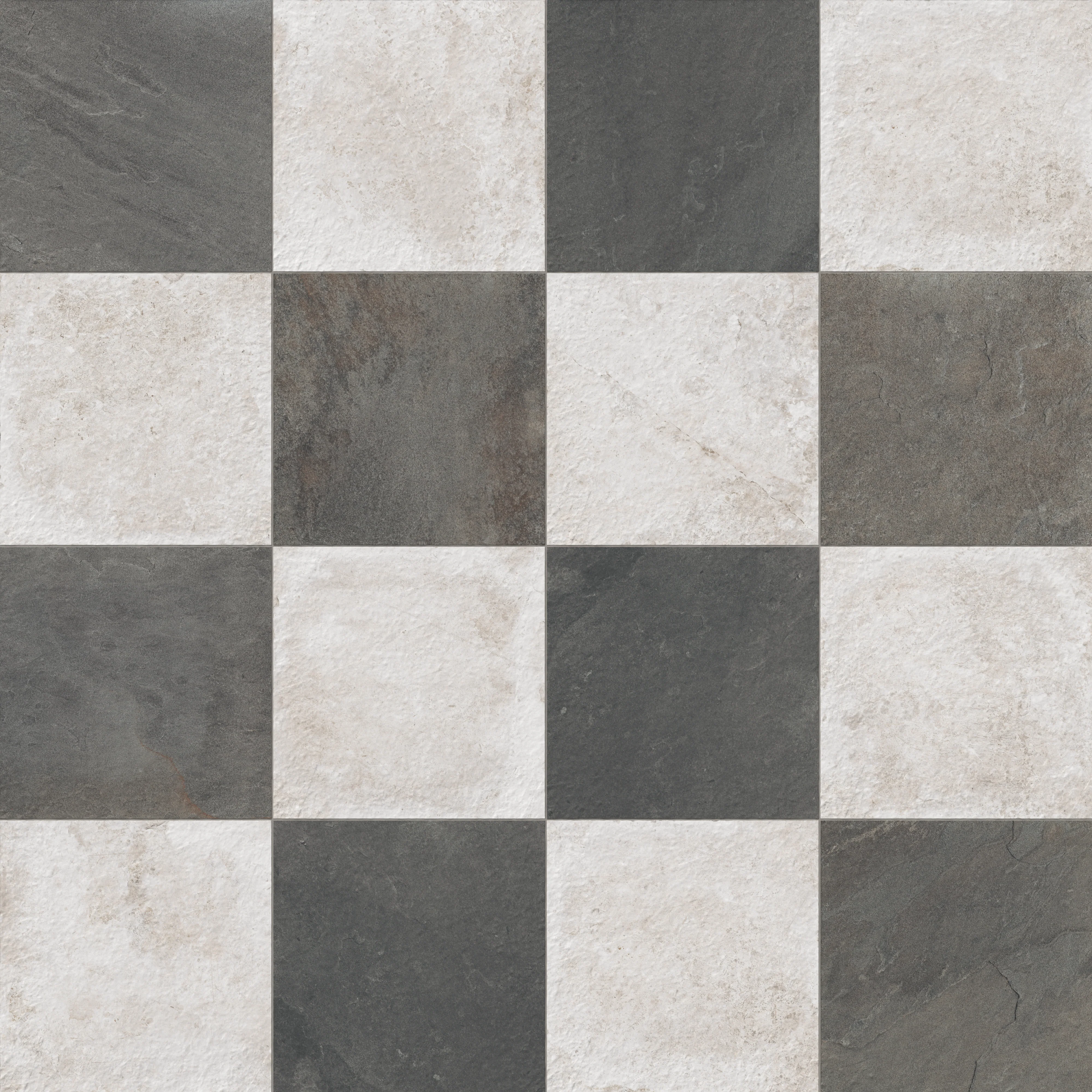 Bowden 24x24 Checkerboard Grip 2cm Porcelain Paver Tile in Multicolor & Oat - Image 8
