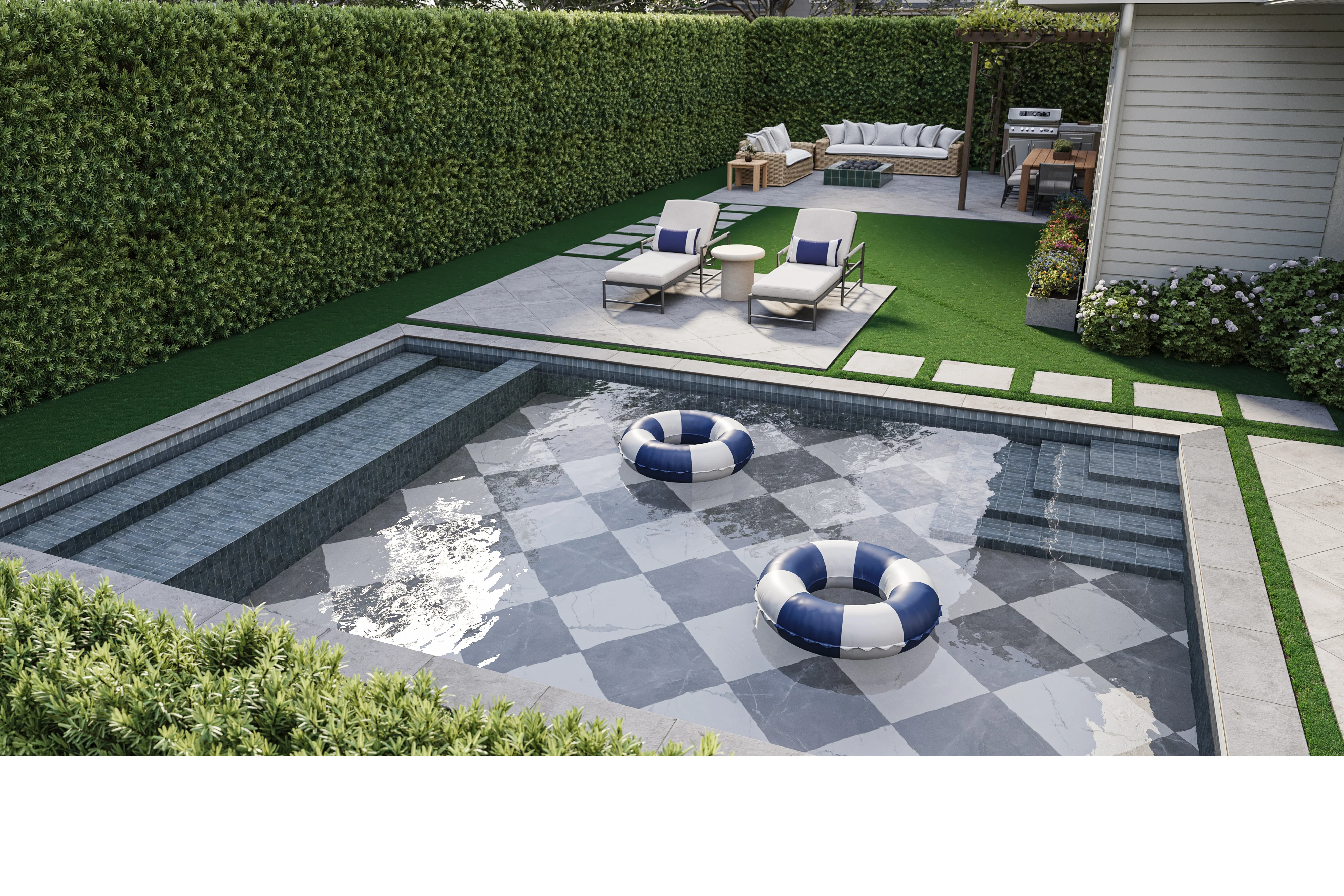 Bowden 24x24 Grip Porcelain 2cm Paver Tile in Oat - Image 25