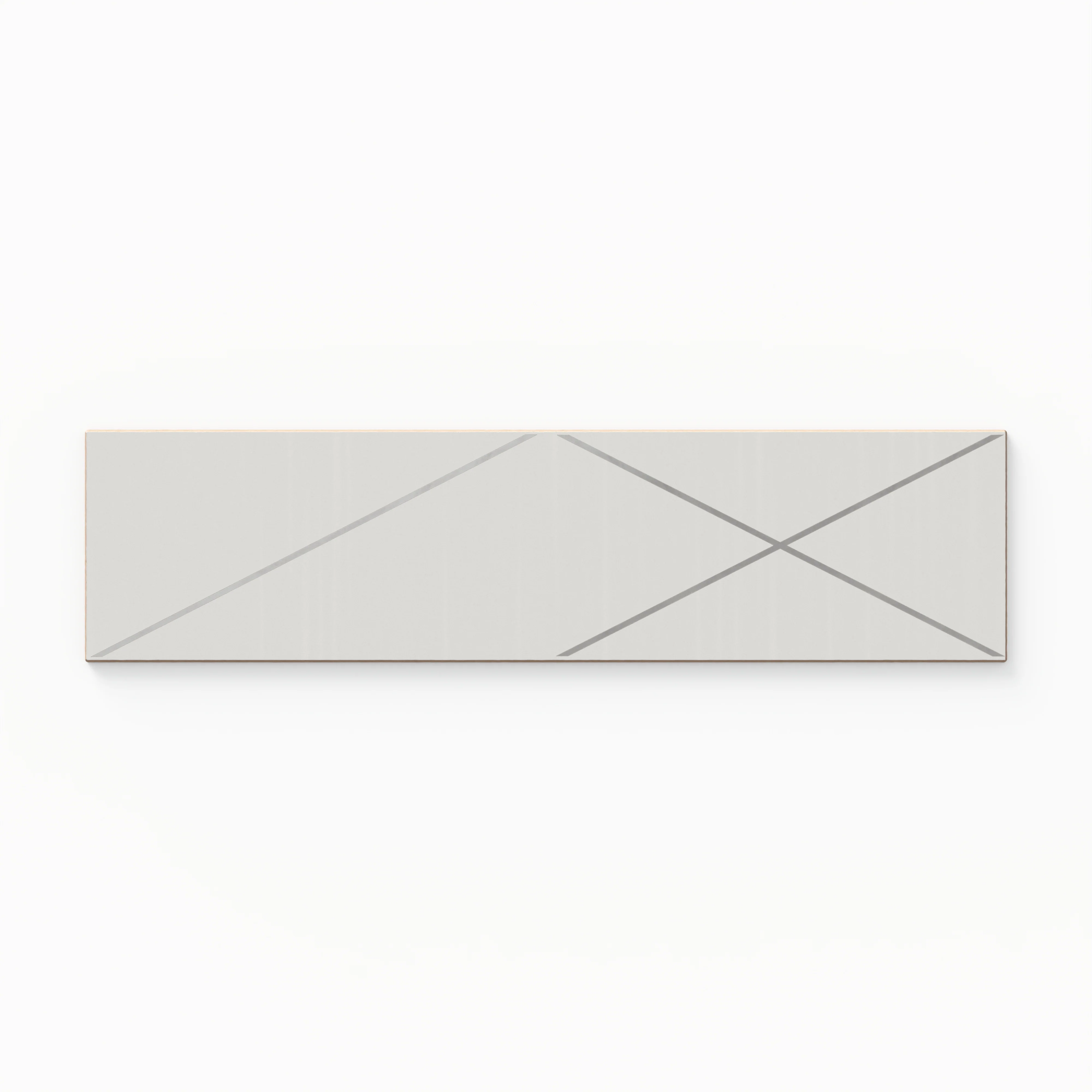 Braxton 4x16 Glossy Ceramic Tile in Silver - Image 2