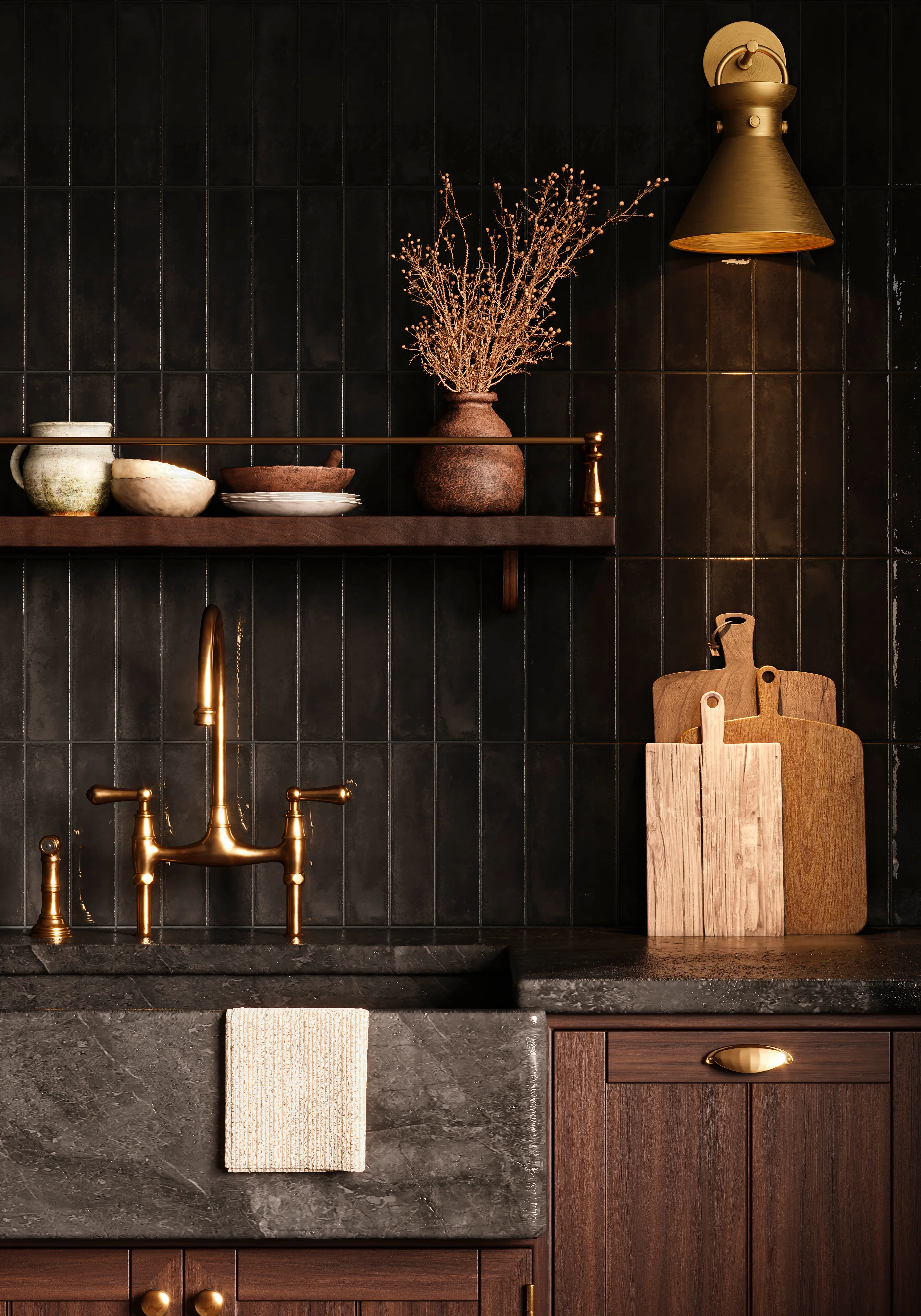 Brennan 9" 1 Light Wall/Vanity Light in Aged Gold - Image 3