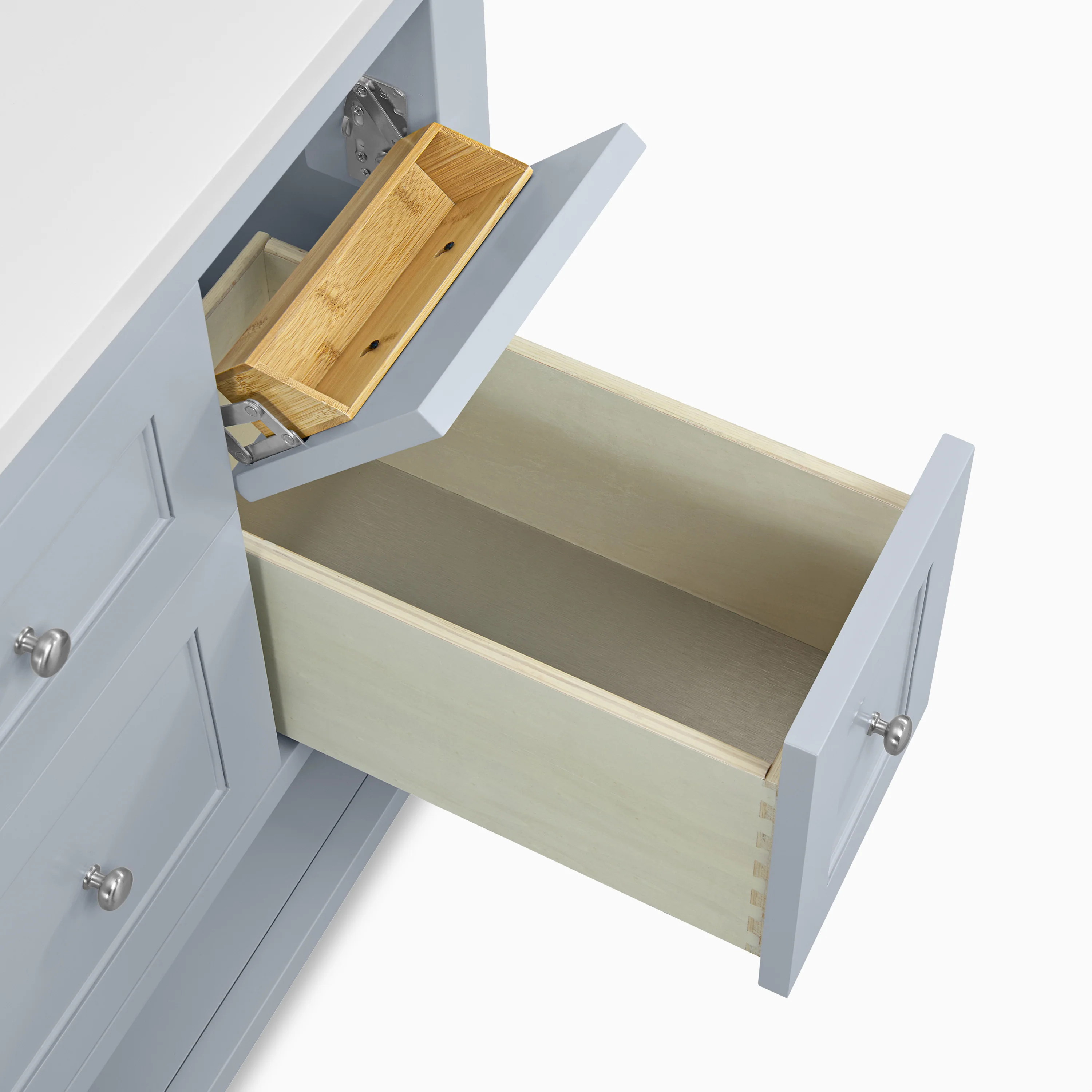 Bridgette 36" Single Vanity in Serenity Blue with 3 cm White Zeus Quartz Top - Image 7