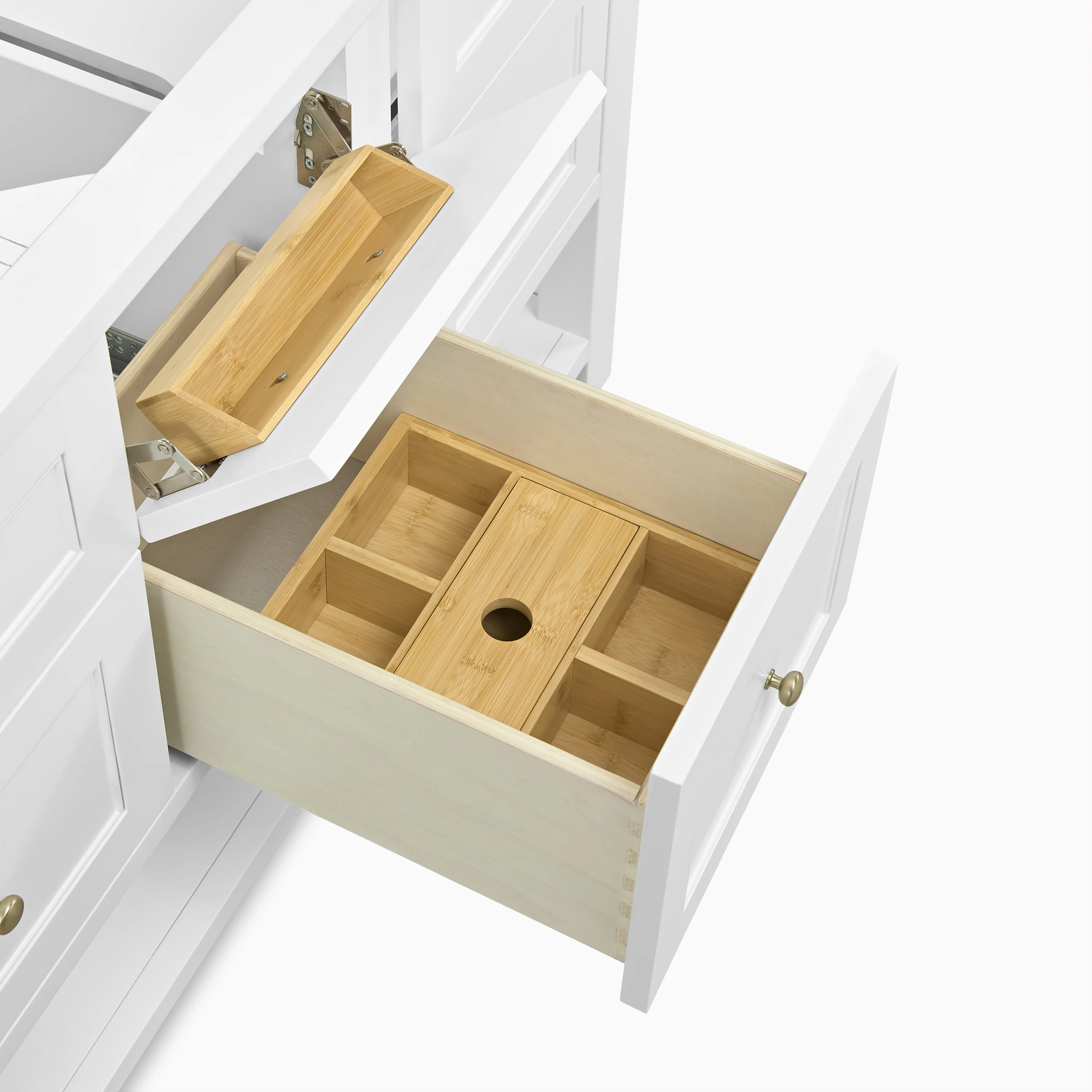 Bridgette 60" Double Vanity in Bright White with 3 cm White Zeus Quartz Top - Image 6