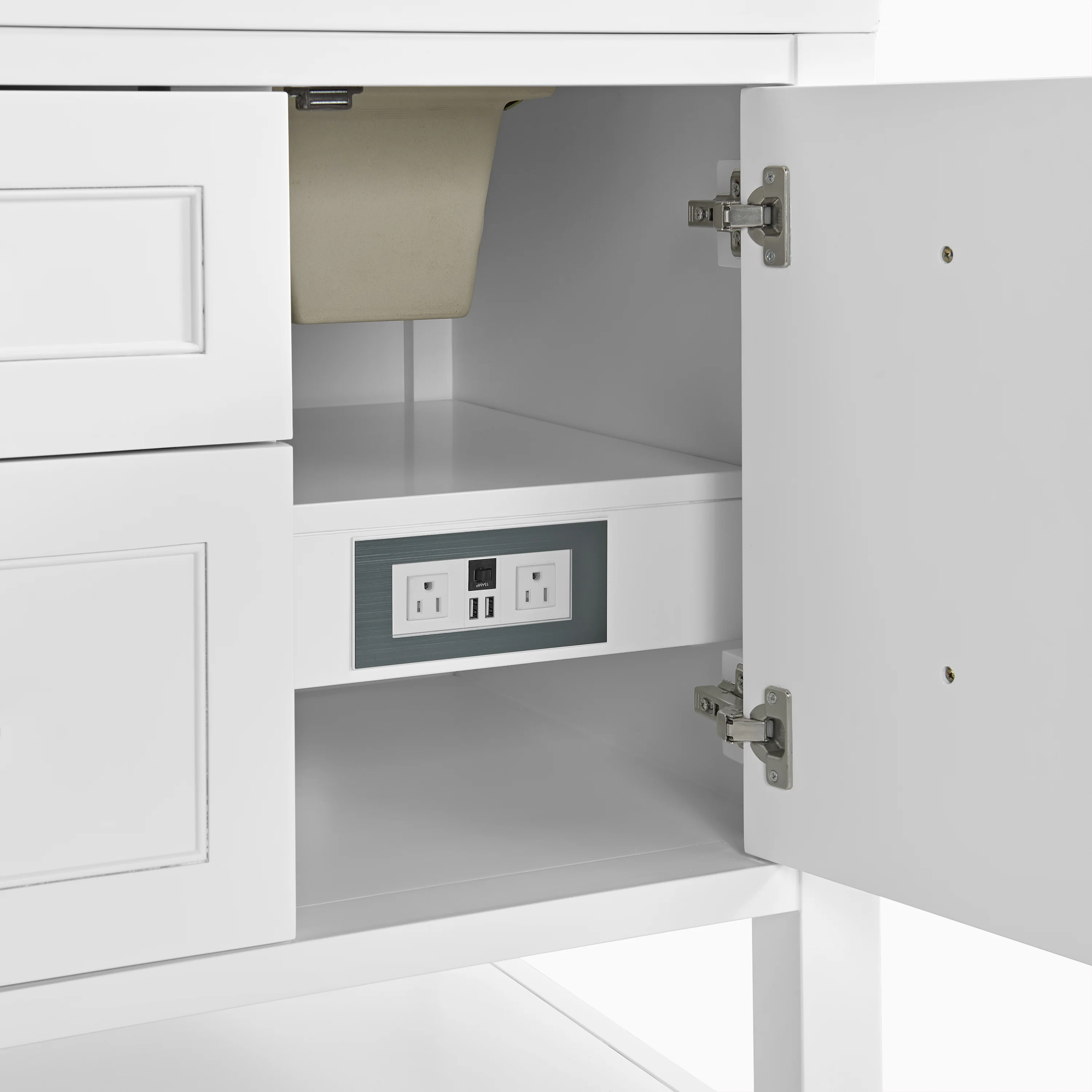 Bridgette 60" Double Vanity in Bright White with 3 cm White Zeus Quartz Top - Image 8