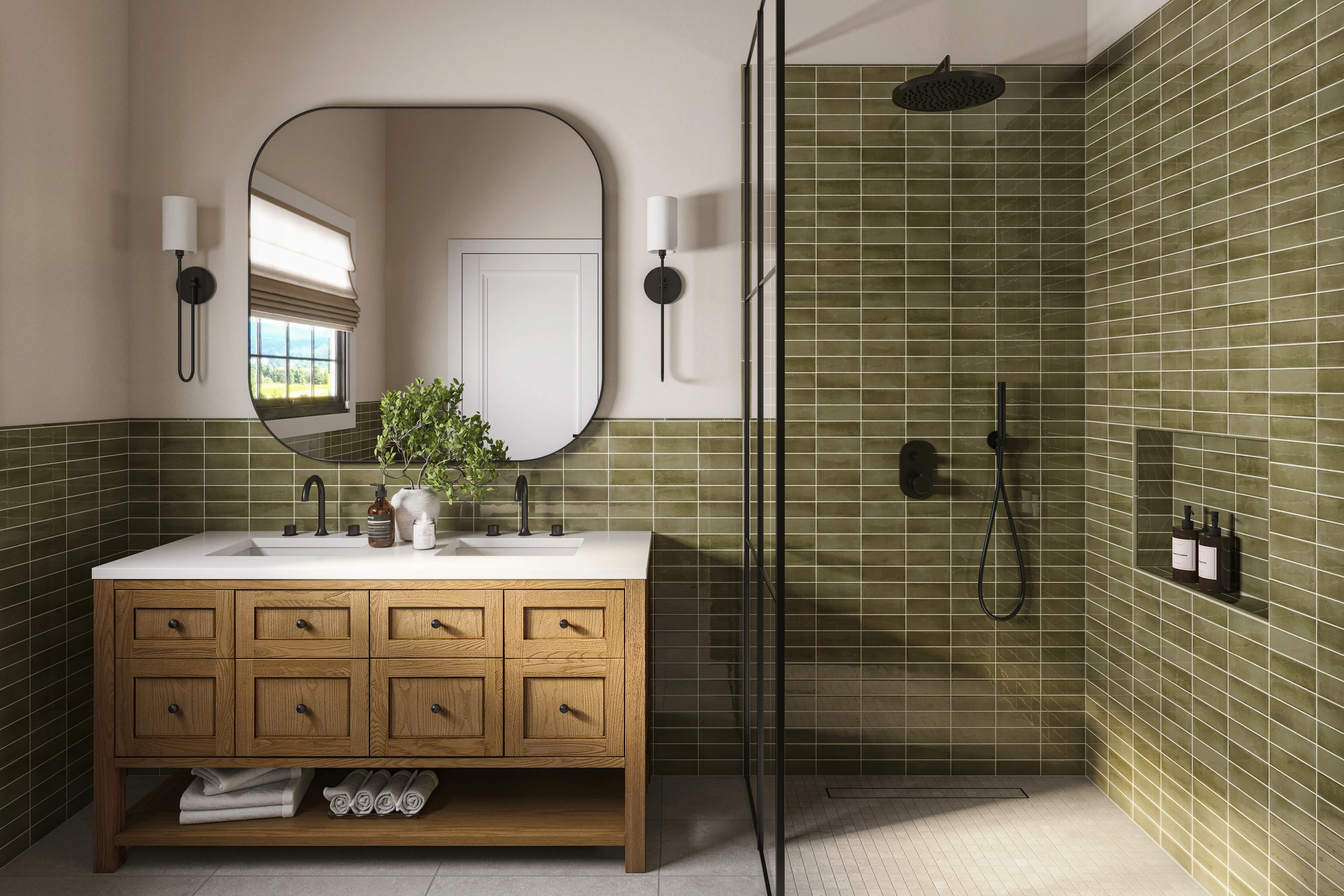 Natasha 2x6 Glossy Porcelain Tile in Army - Image 2