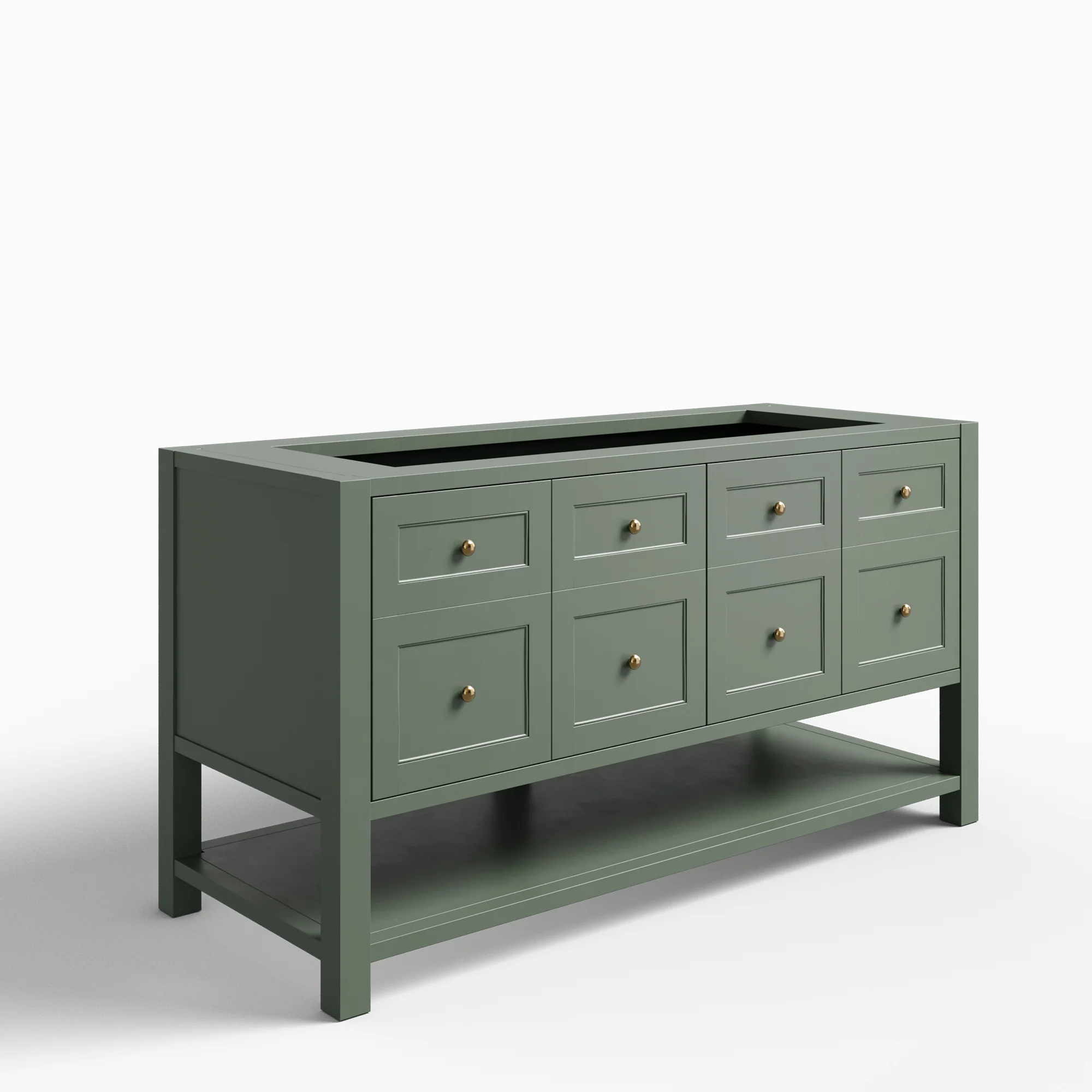 Bridgette 60" Double Vanity in Smokey Celadon - Image 2