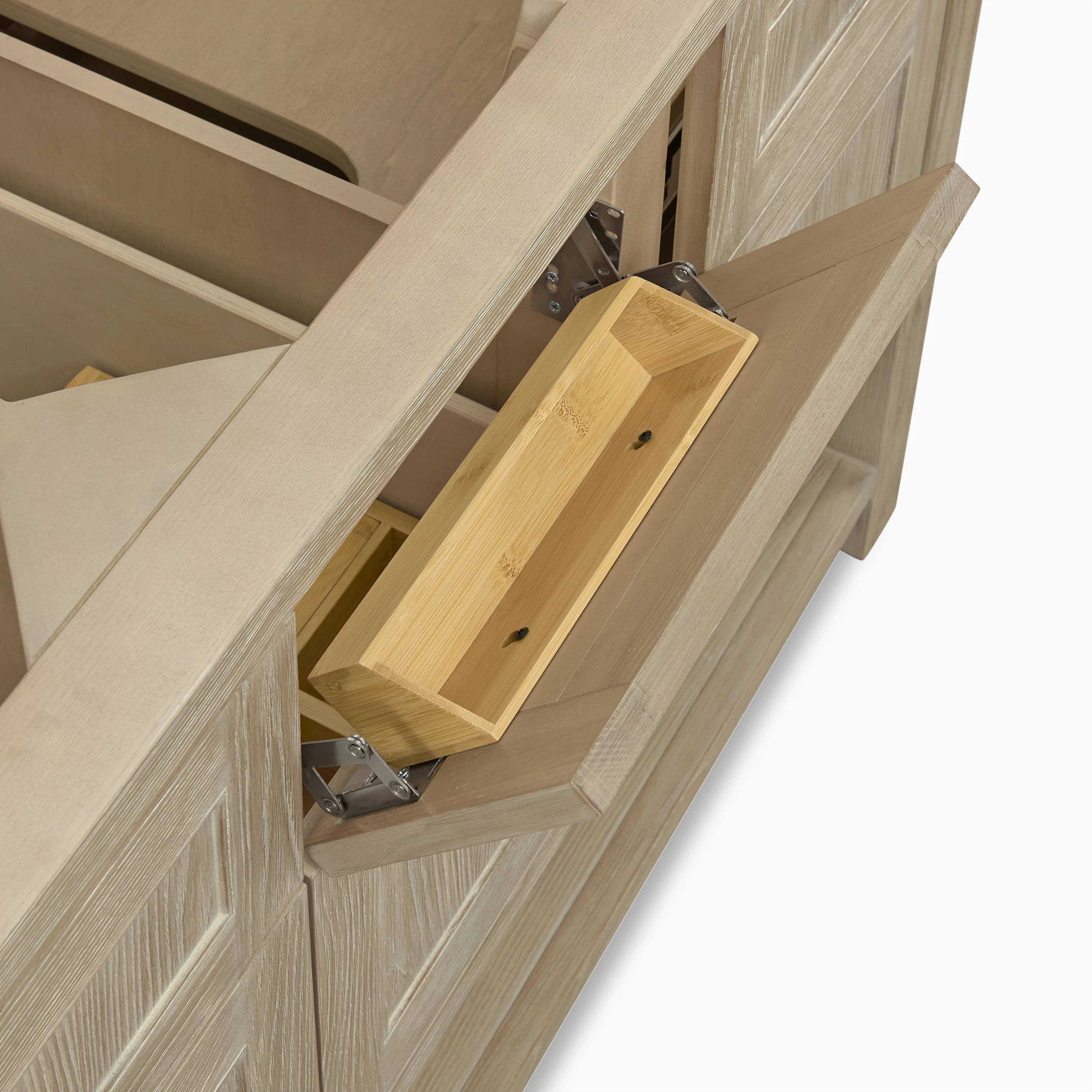 Bridgette 60" Double Vanity in Whitewashed Oak with 3 cm White Zeus Quartz Top - Image 7