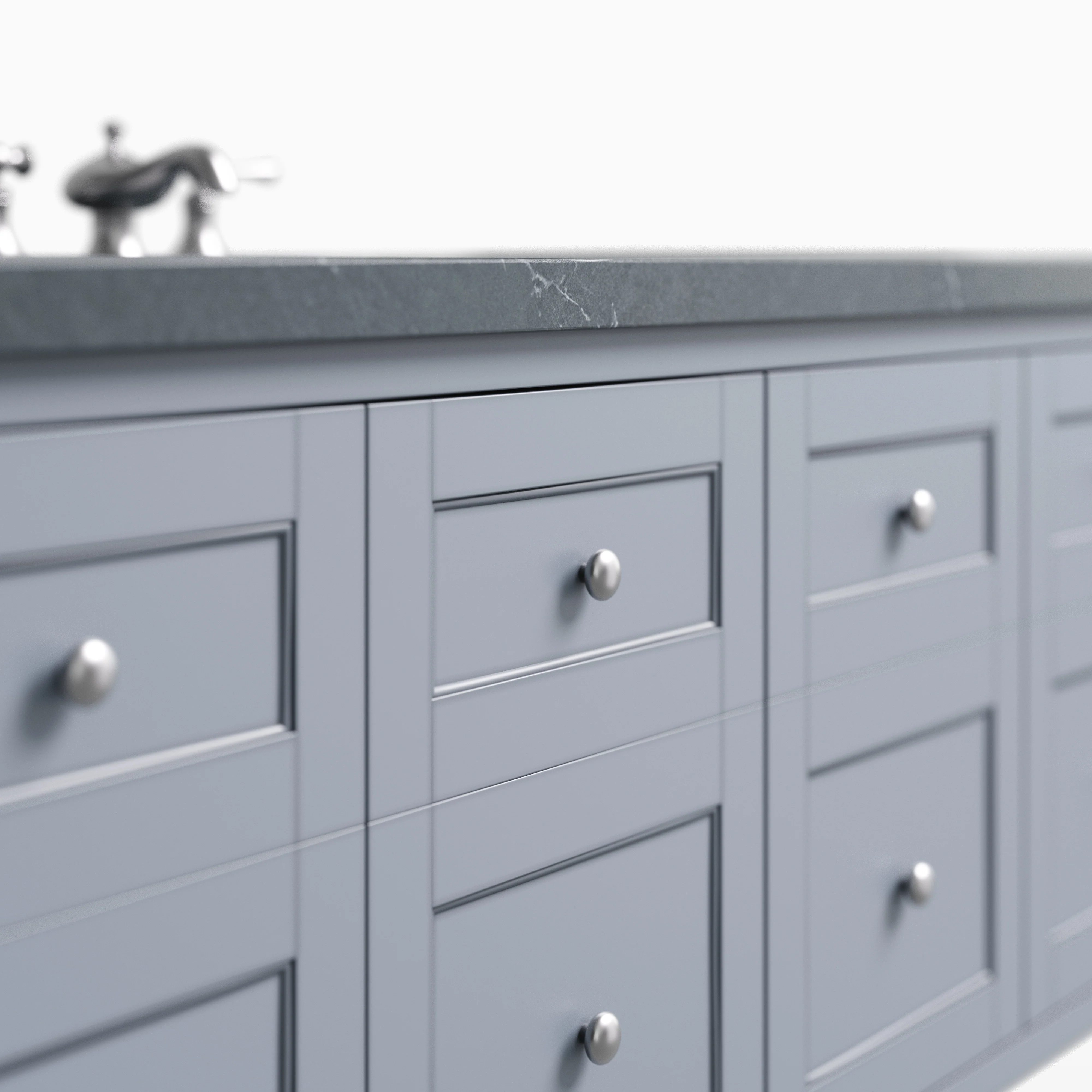 Bridgette 60" Single Vanity in Serenity Blue with 3 cm Charcoal Soapstone Quartz Top - Image 4