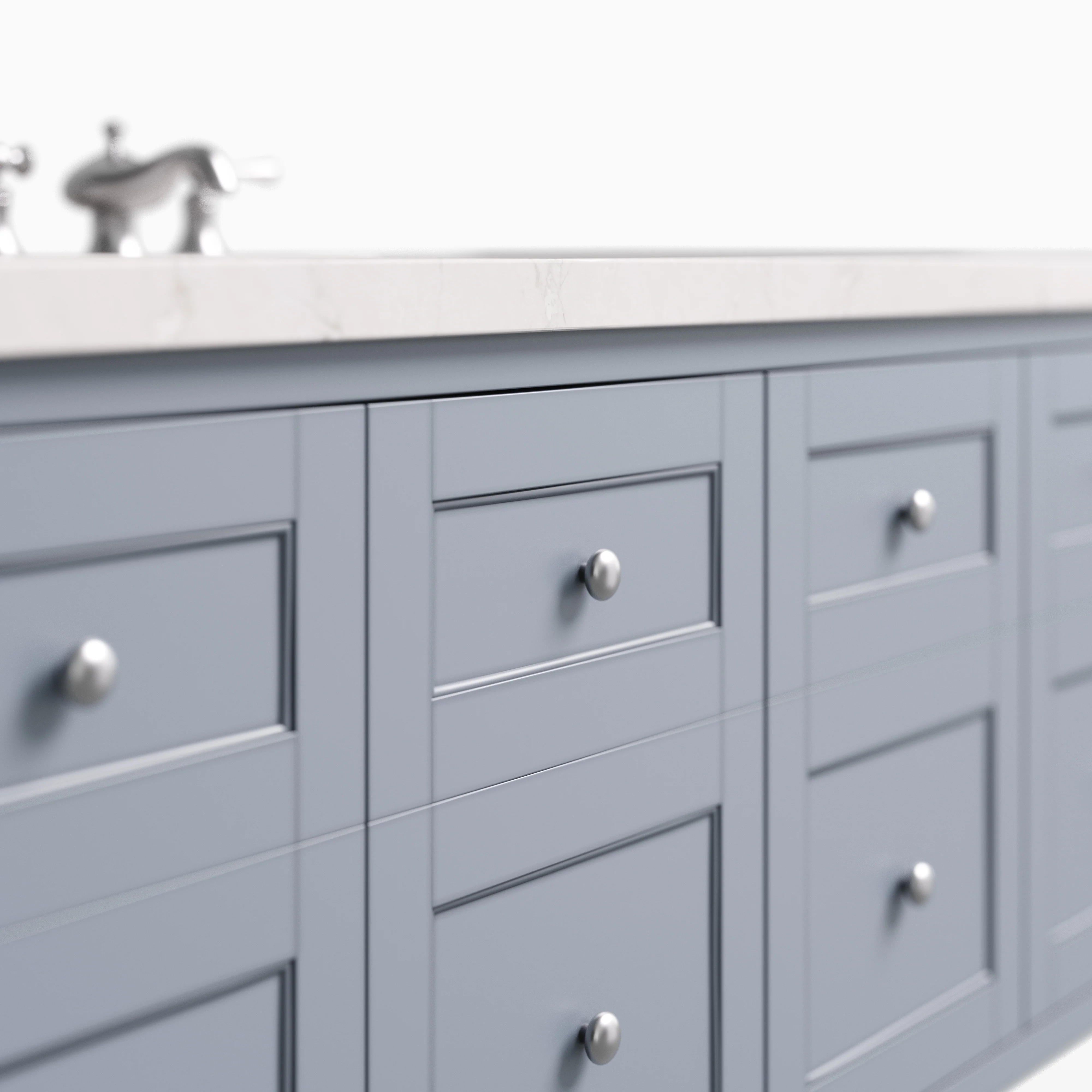 Bridgette 60" Single Vanity in Serenity Blue with 3 cm Victorian Silver Quartz Top - Image 4