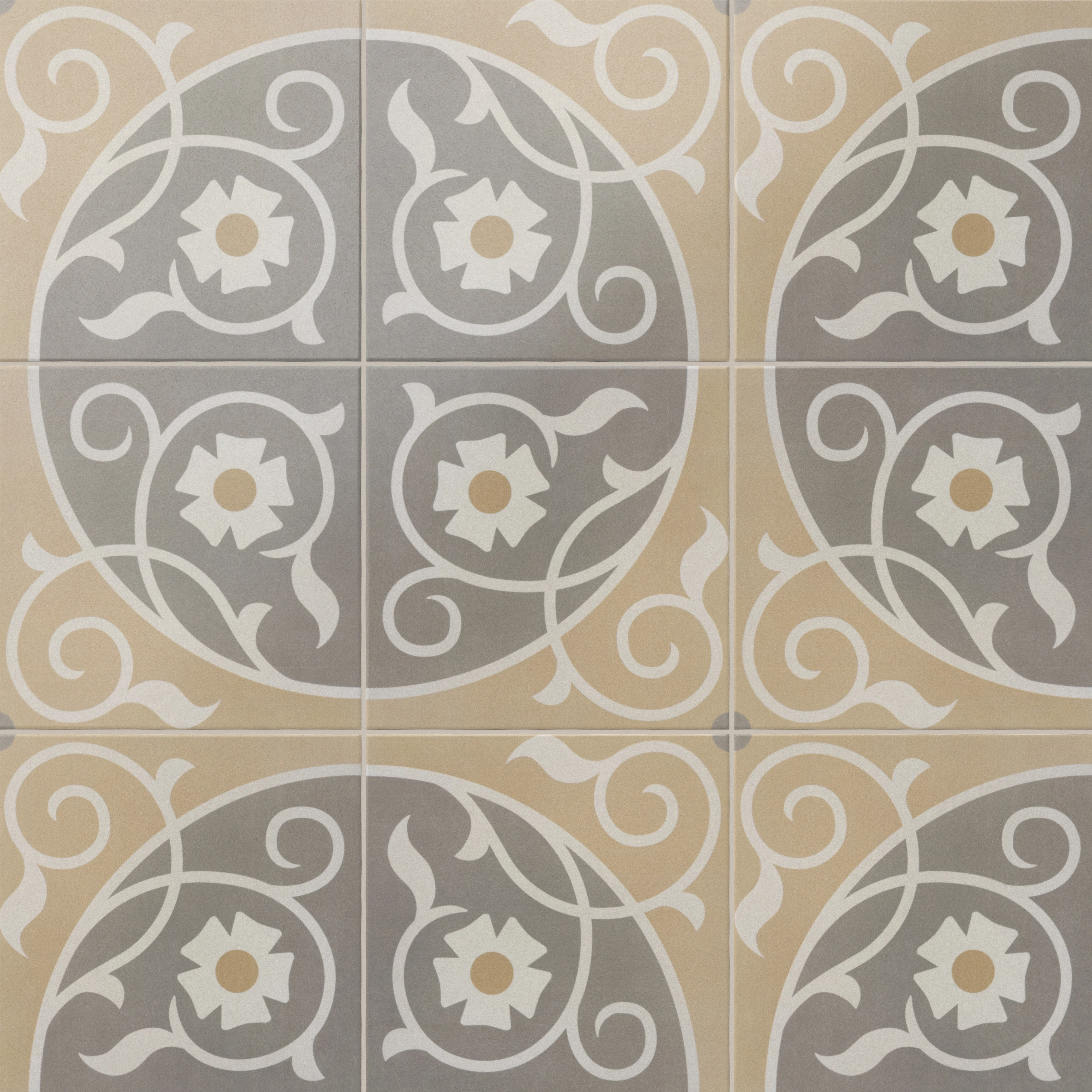 Brielle 8x8 Matte Porcelain Tile in Florian