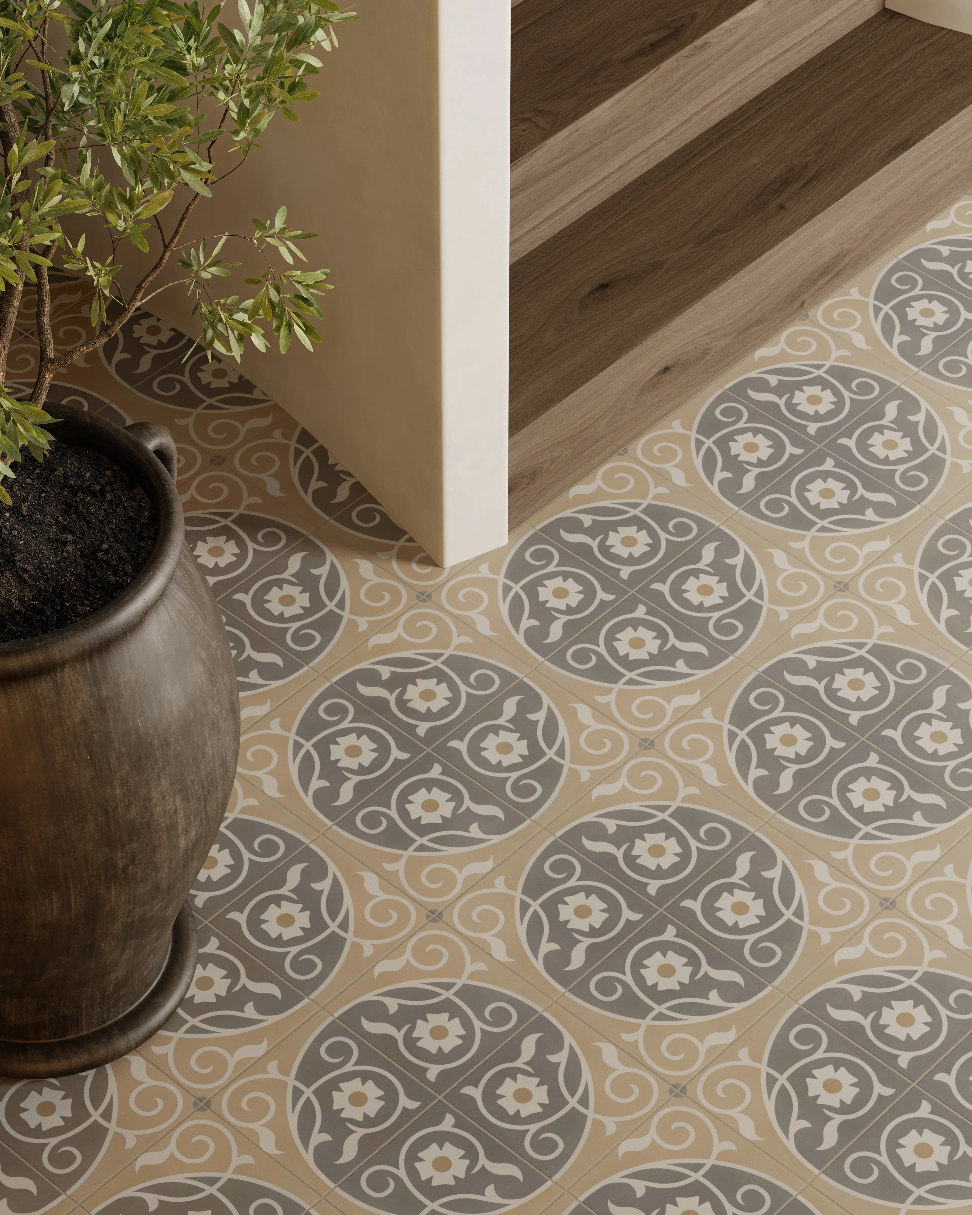 Brielle 8x8 Matte Porcelain Tile in Florian - Image 2