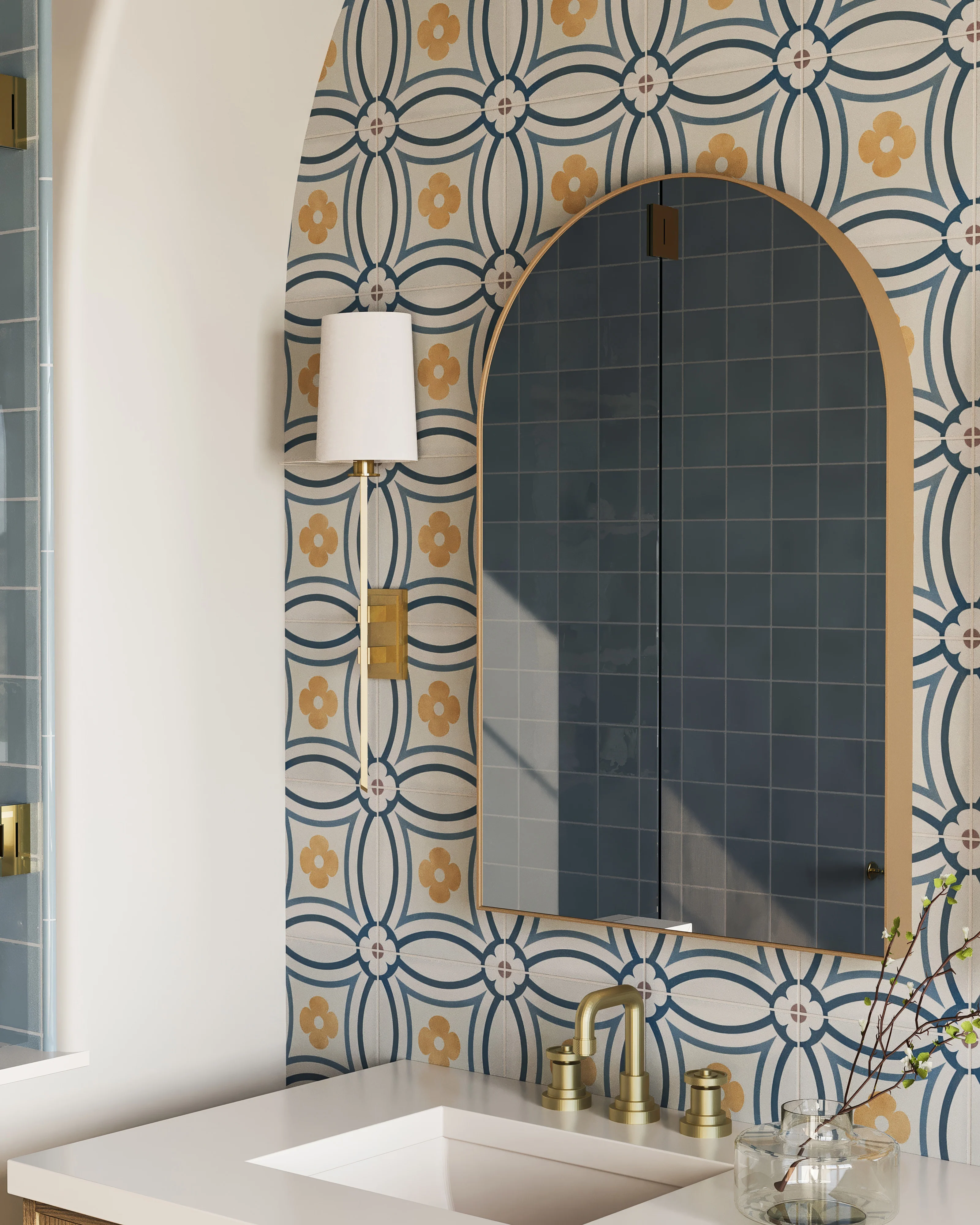 Brielle 8x8 Matte Porcelain Tile in Reine - Image 6