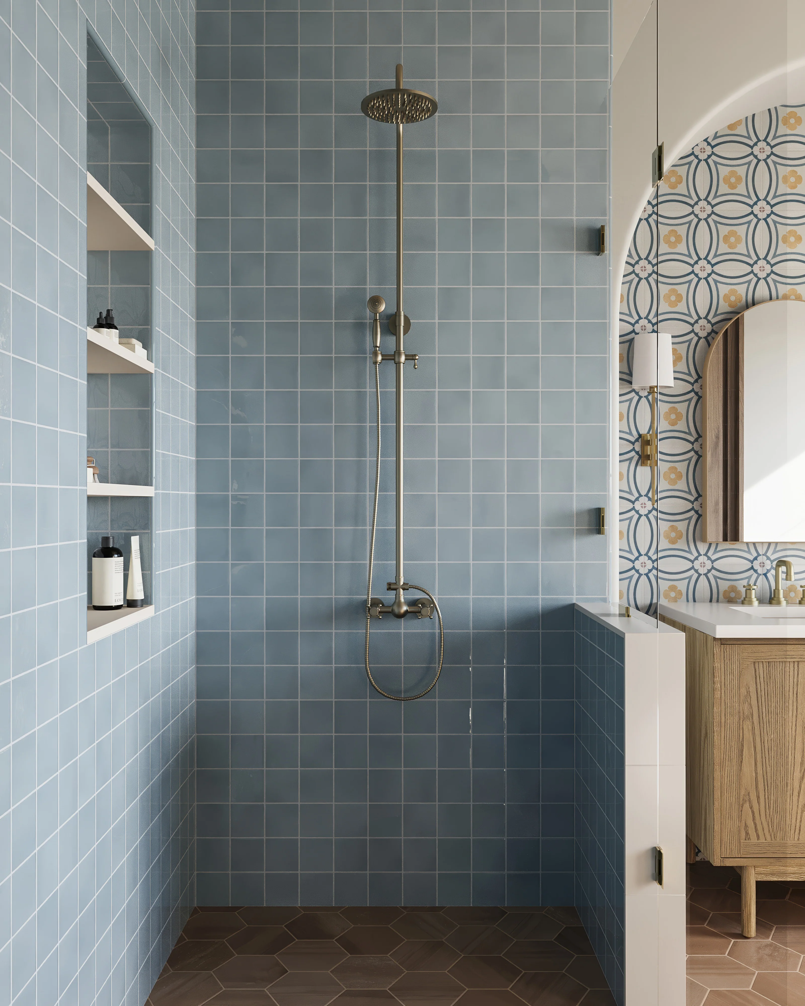 Brielle 8x8 Matte Porcelain Tile in Reine - Image 7